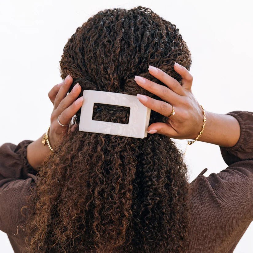 Almond Teleties Rectangle Flat Clip - Southern Chic Tees & Boutique