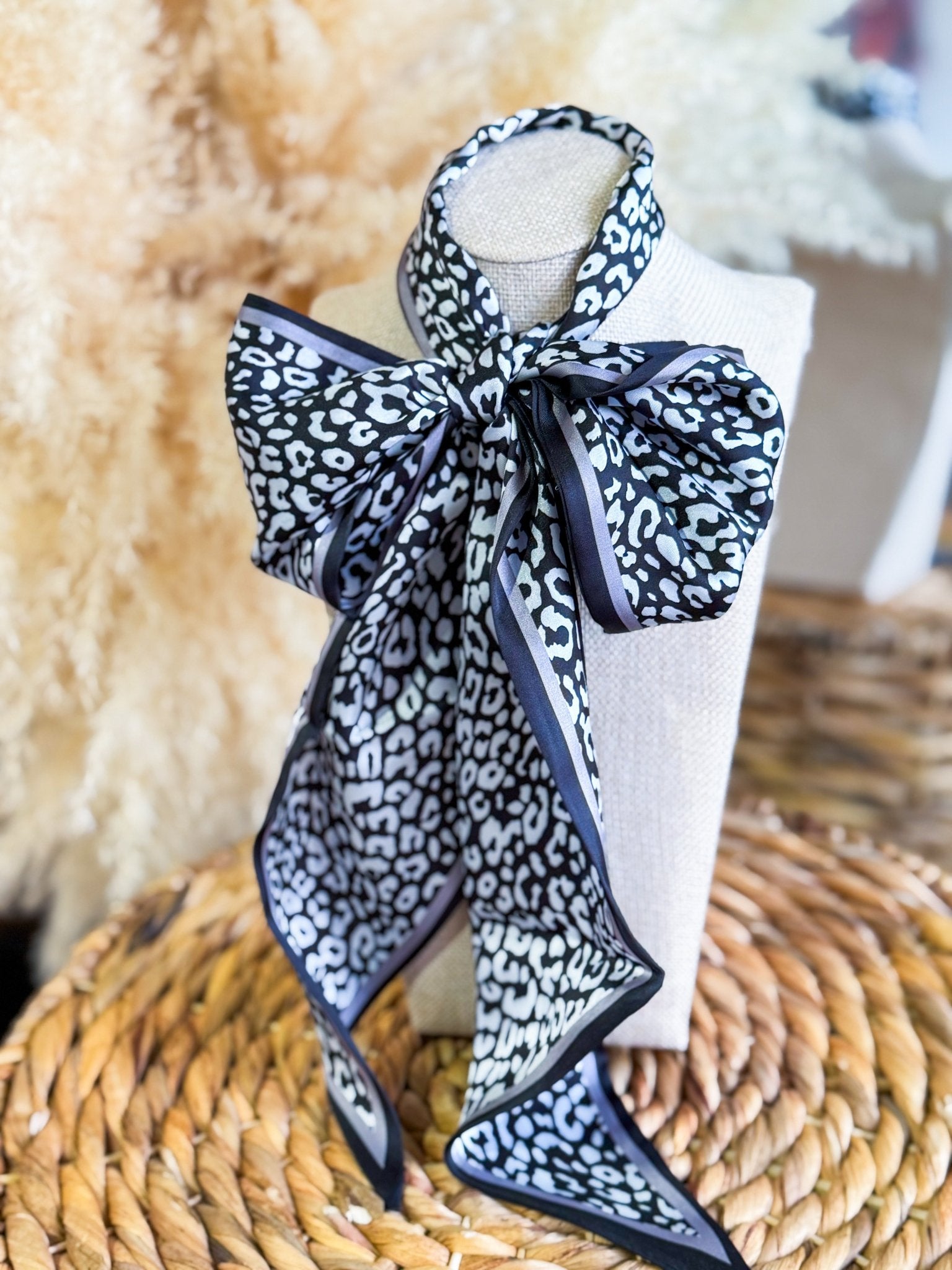 Black Leopard Twilly Scarf - Southern Chic Tees & Boutique