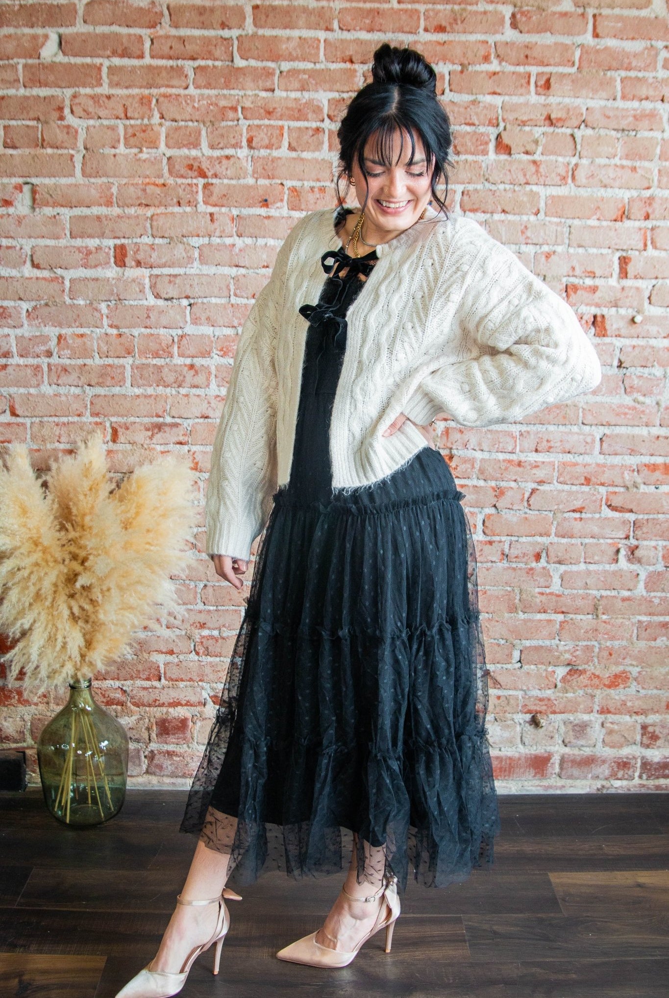 Black Smocked Tiered Midi Dress - Southern Chic Tees & Boutique