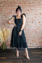 Black Smocked Tiered Midi Dress - Southern Chic Tees & Boutique