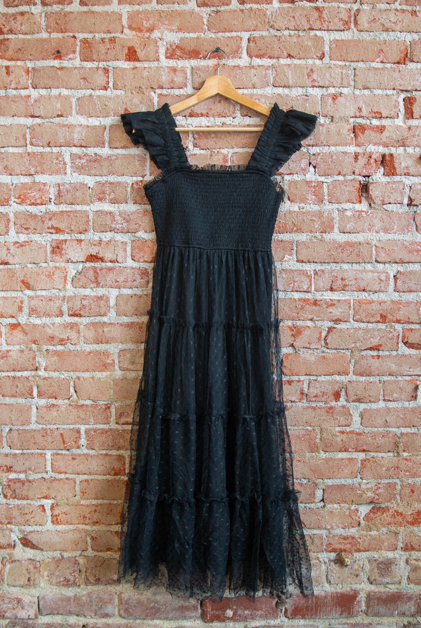 Black Smocked Tiered Midi Dress - Southern Chic Tees & Boutique
