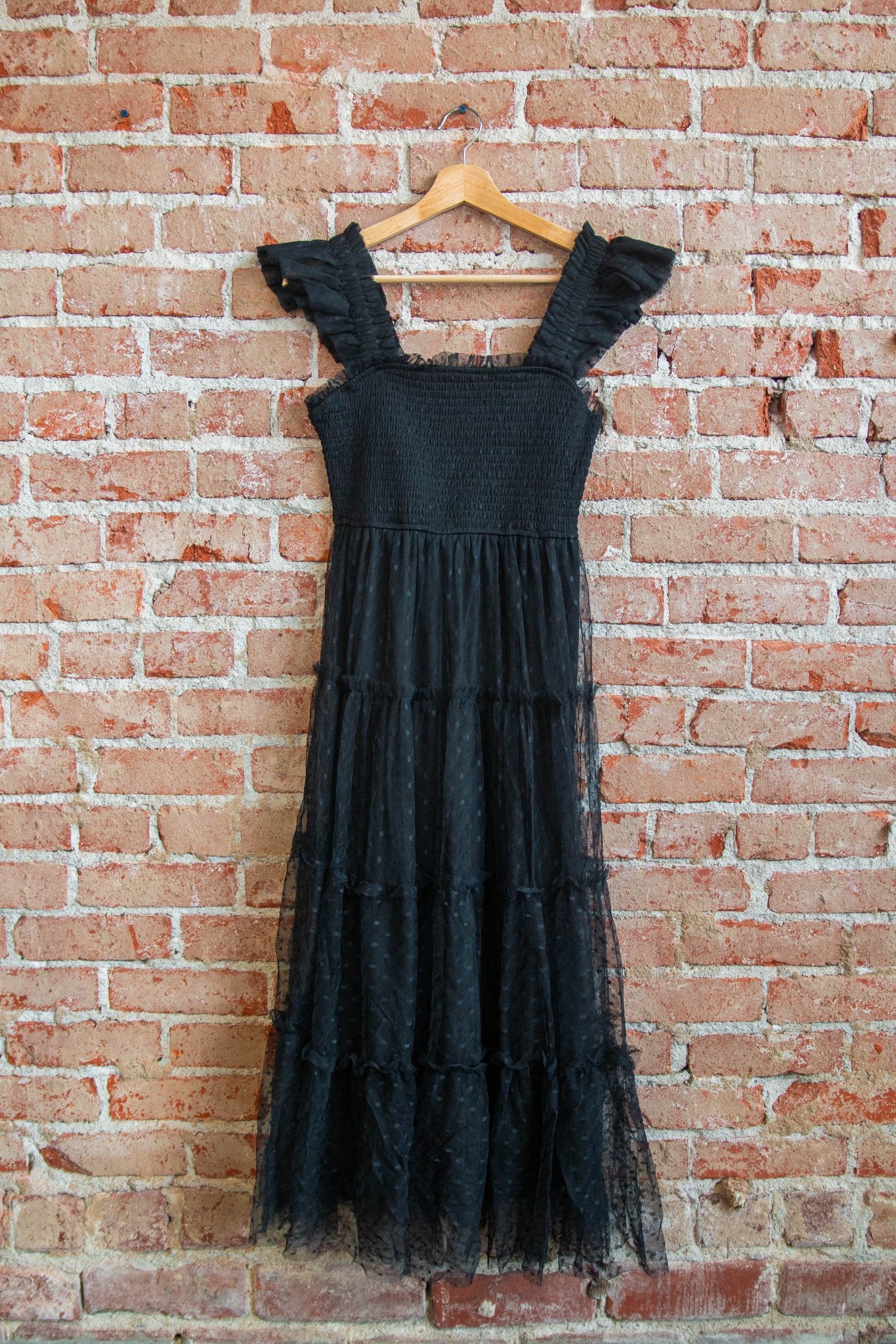 Black Smocked Tiered Midi Dress - Southern Chic Tees & Boutique