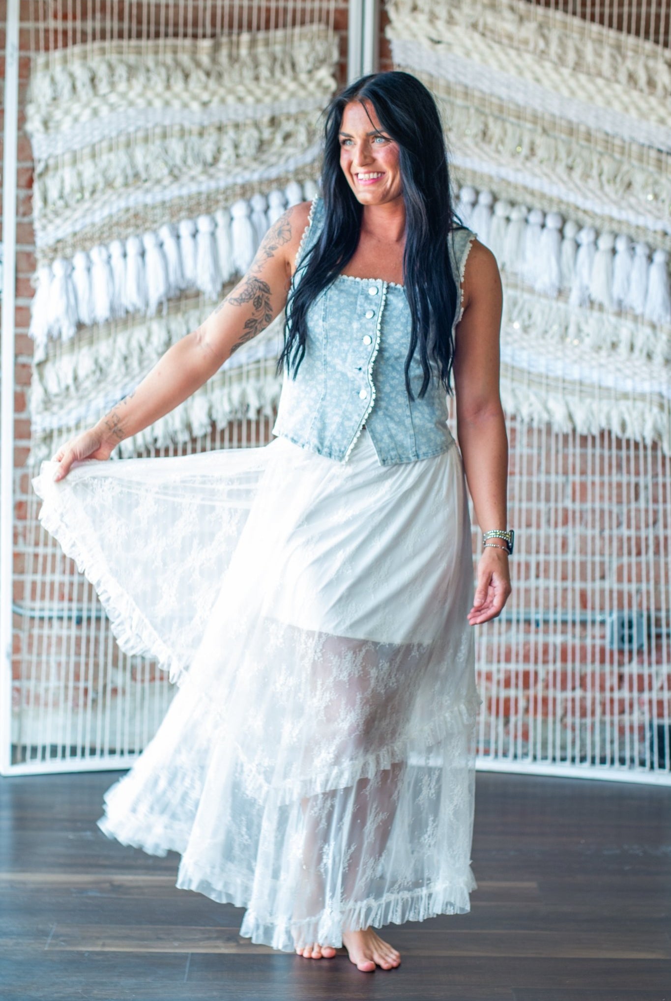 Blooming Tiered Lace Maxi Skirt - Southern Chic Tees & Boutique