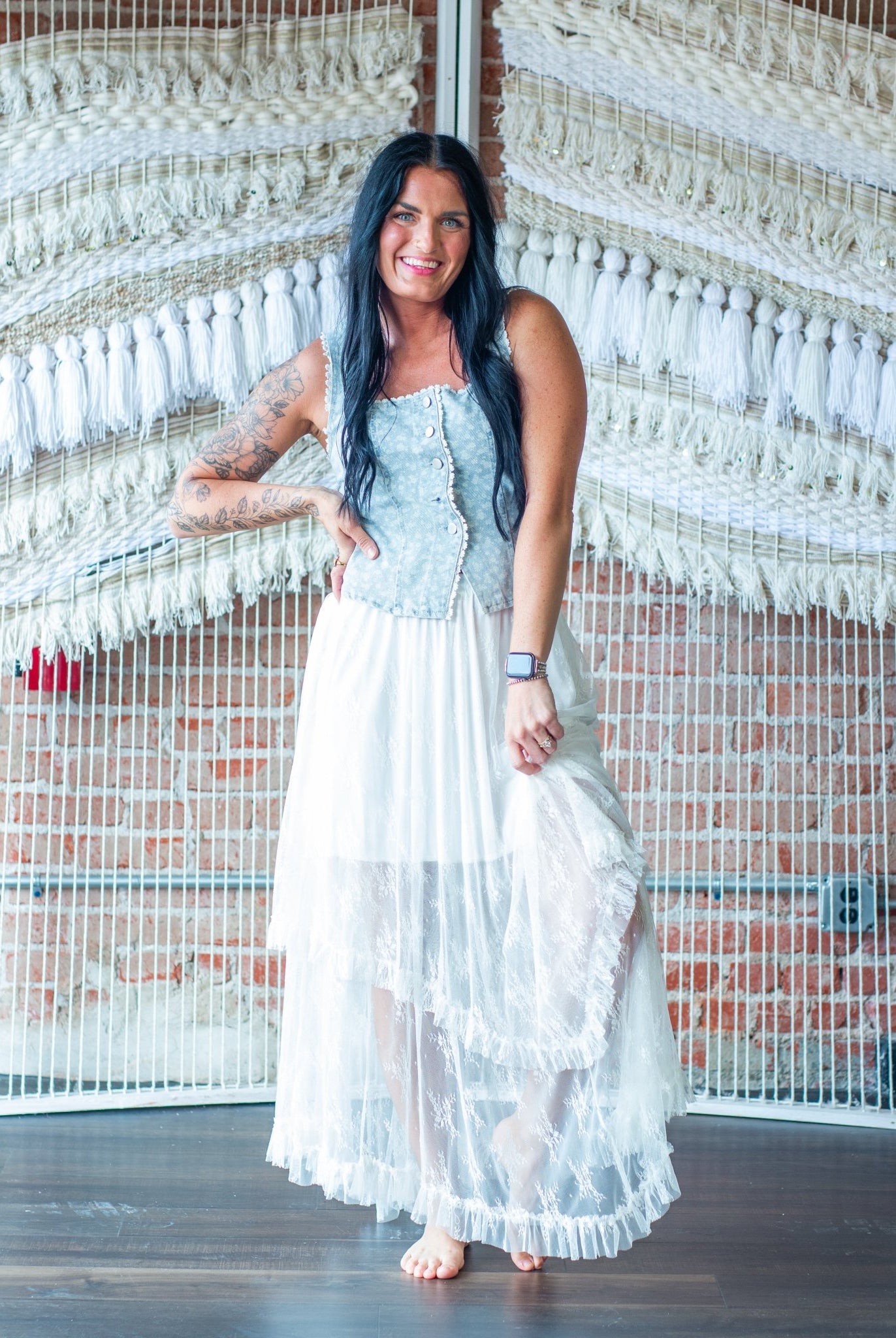 Blooming Tiered Lace Maxi Skirt - Southern Chic Tees & Boutique