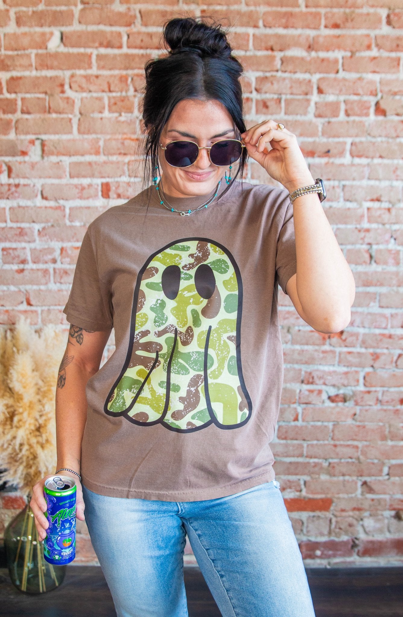 Camo Ghost Graphic Tee - Southern Chic Tees & Boutique