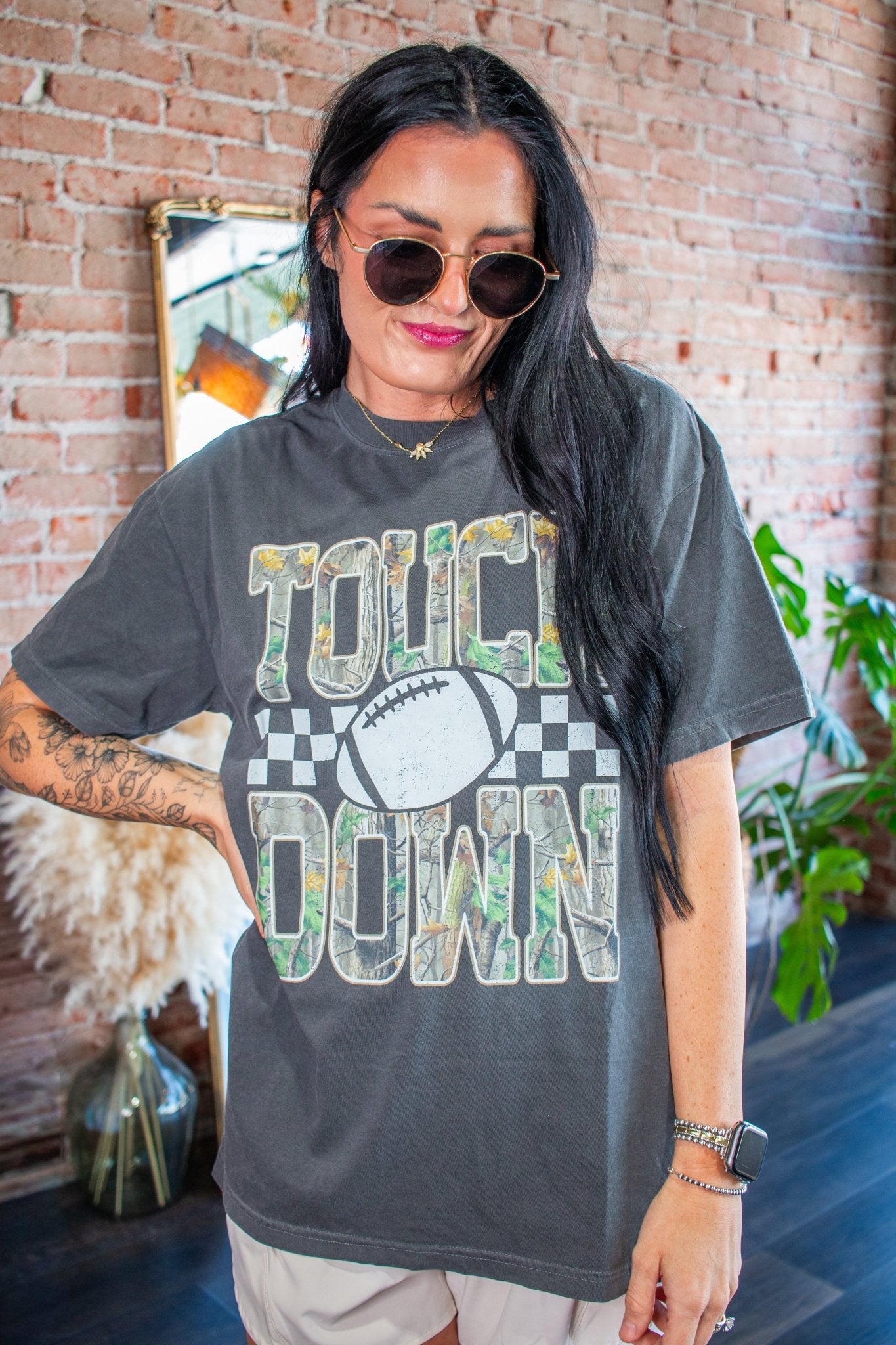 Camo Touchdown Graphic Tee - Southern Chic Tees & Boutique