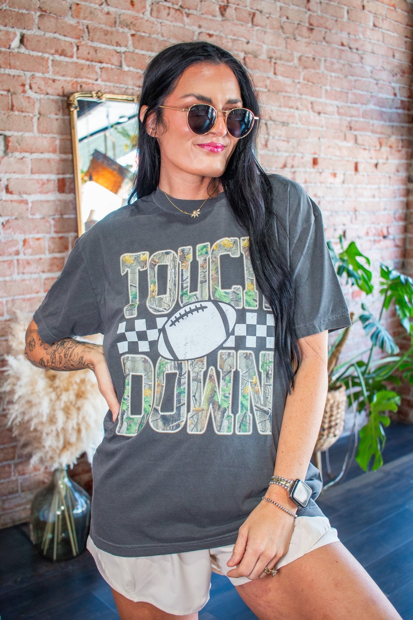 Camo Touchdown Graphic Tee - Southern Chic Tees & Boutique
