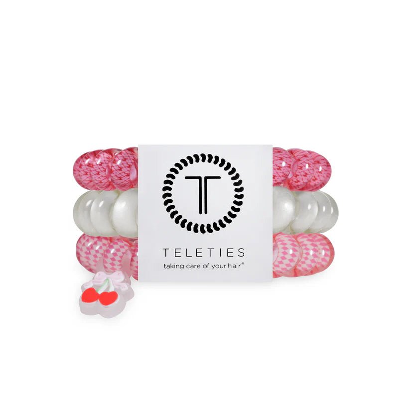 Cherry Bomb Large Teleties Hair Ties - Southern Chic Tees & Boutique