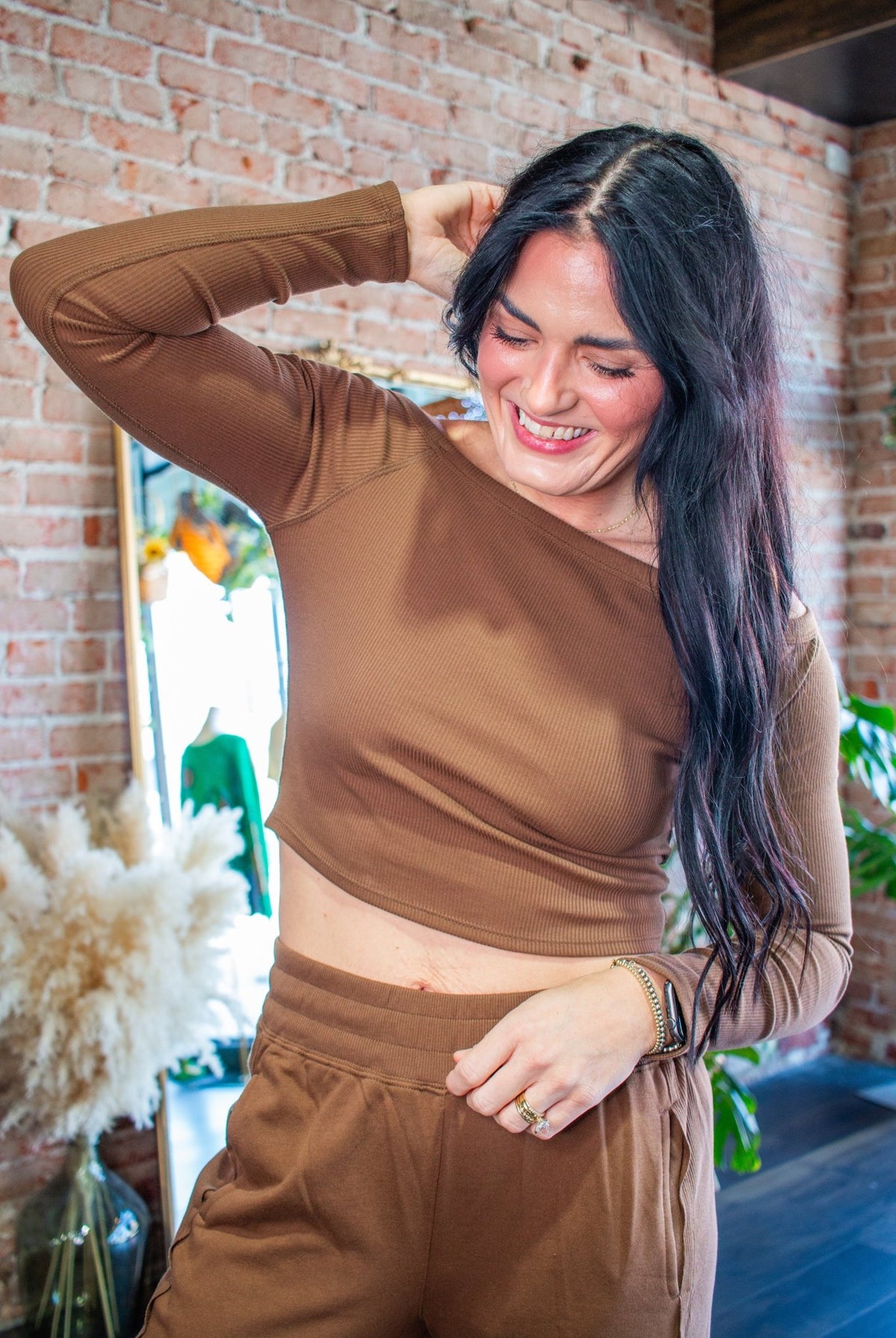 Chic Off-The-Shoulder Ribbed Knit Crop Top - Southern Chic Tees & Boutique