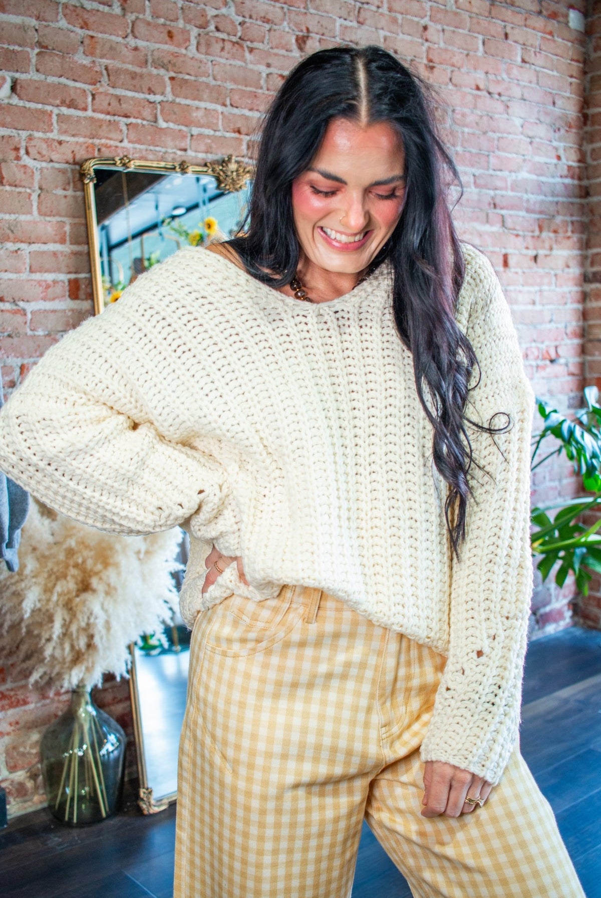 Cloud Nine Ivory Oversized Chunky Knit Sweater - Southern Chic Tees & Boutique