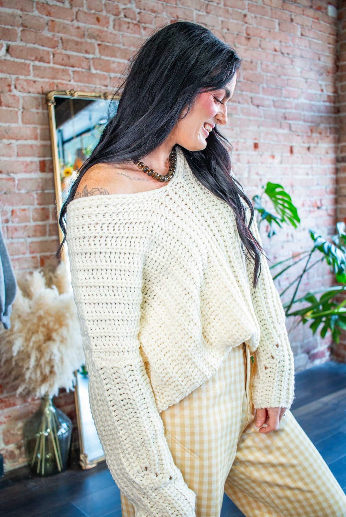 Cloud Nine Ivory Oversized Chunky Knit Sweater - Southern Chic Tees & Boutique