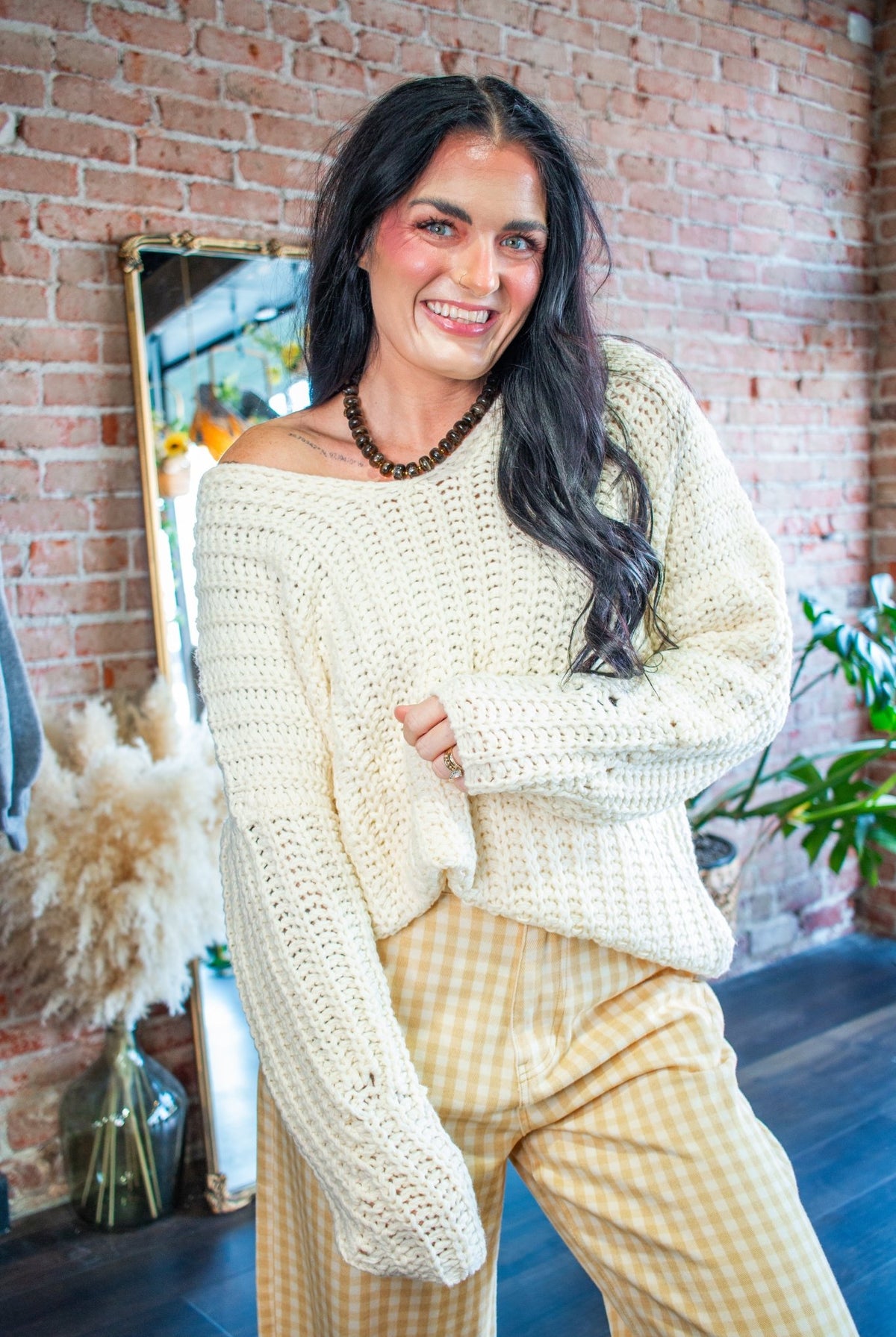 Cloud Nine Ivory Oversized Chunky Knit Sweater - Southern Chic Tees & Boutique