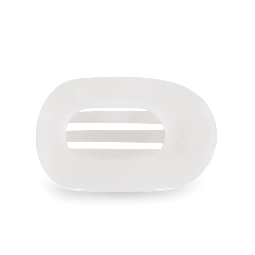 Coconut White Teleties Flat Round Clip - Southern Chic Tees & Boutique