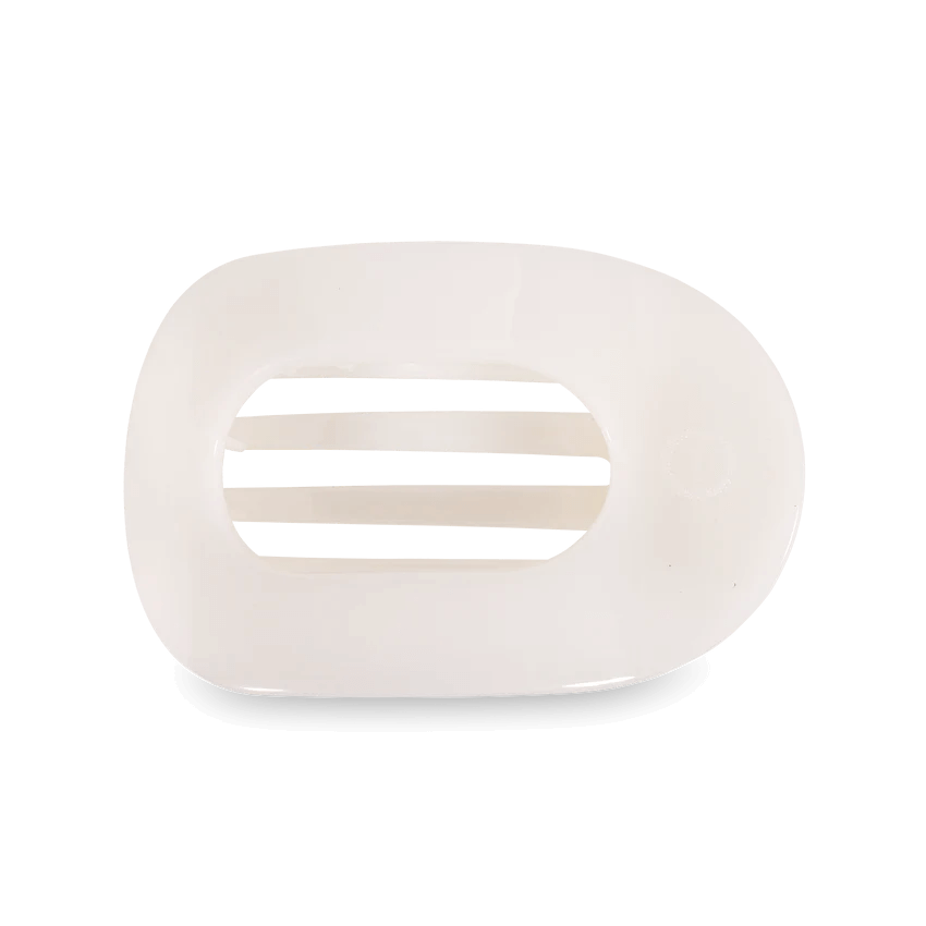 Coconut White Teleties Flat Round Clip - Southern Chic Tees & Boutique