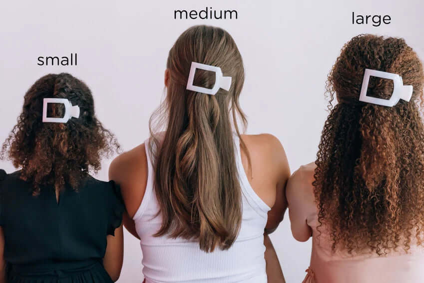 Coconut White Teleties Flat Square Clip - Southern Chic Tees & Boutique
