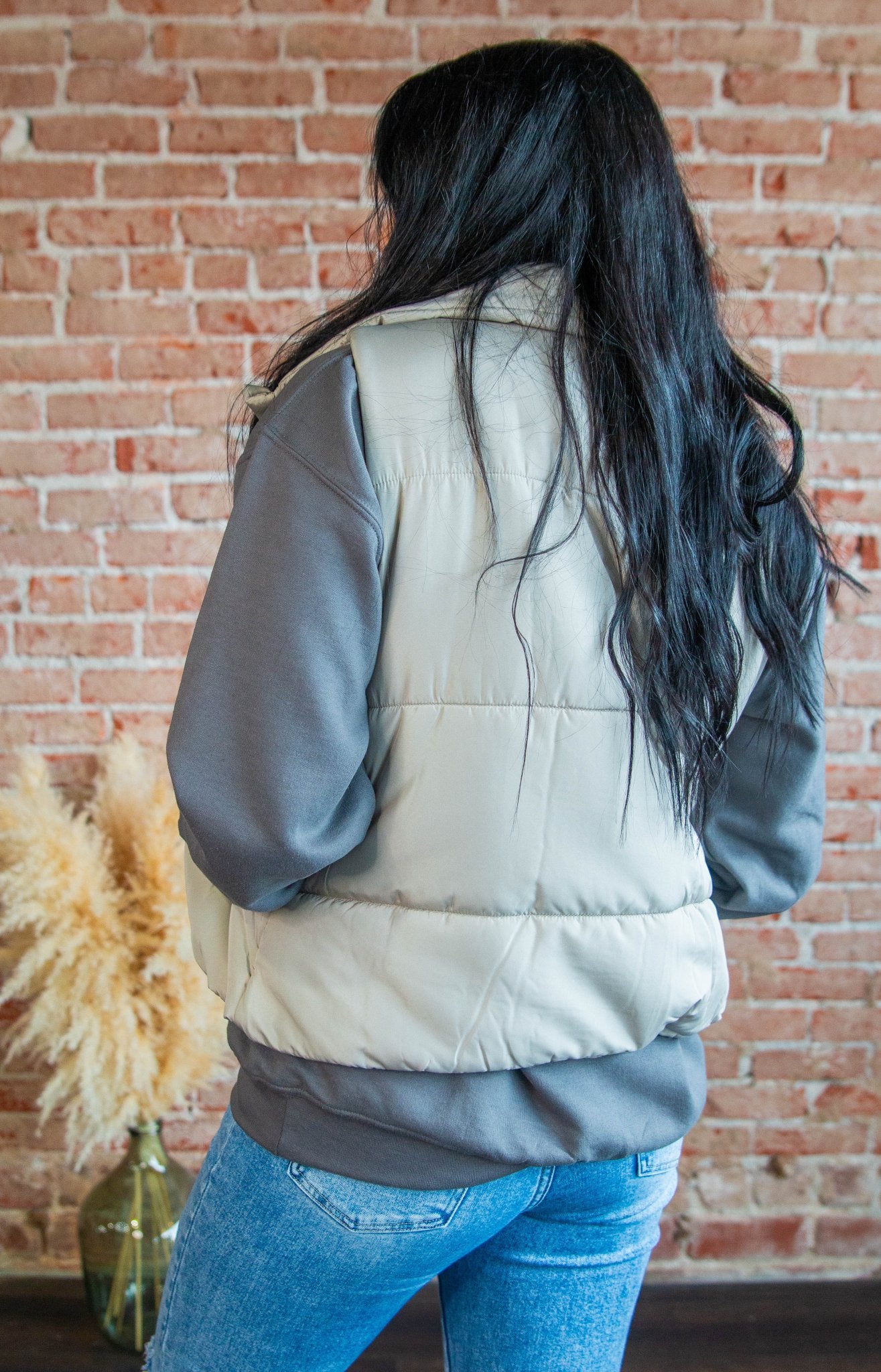Cold Front Cutie Puffer Vest | Cement - Southern Chic Tees & Boutique