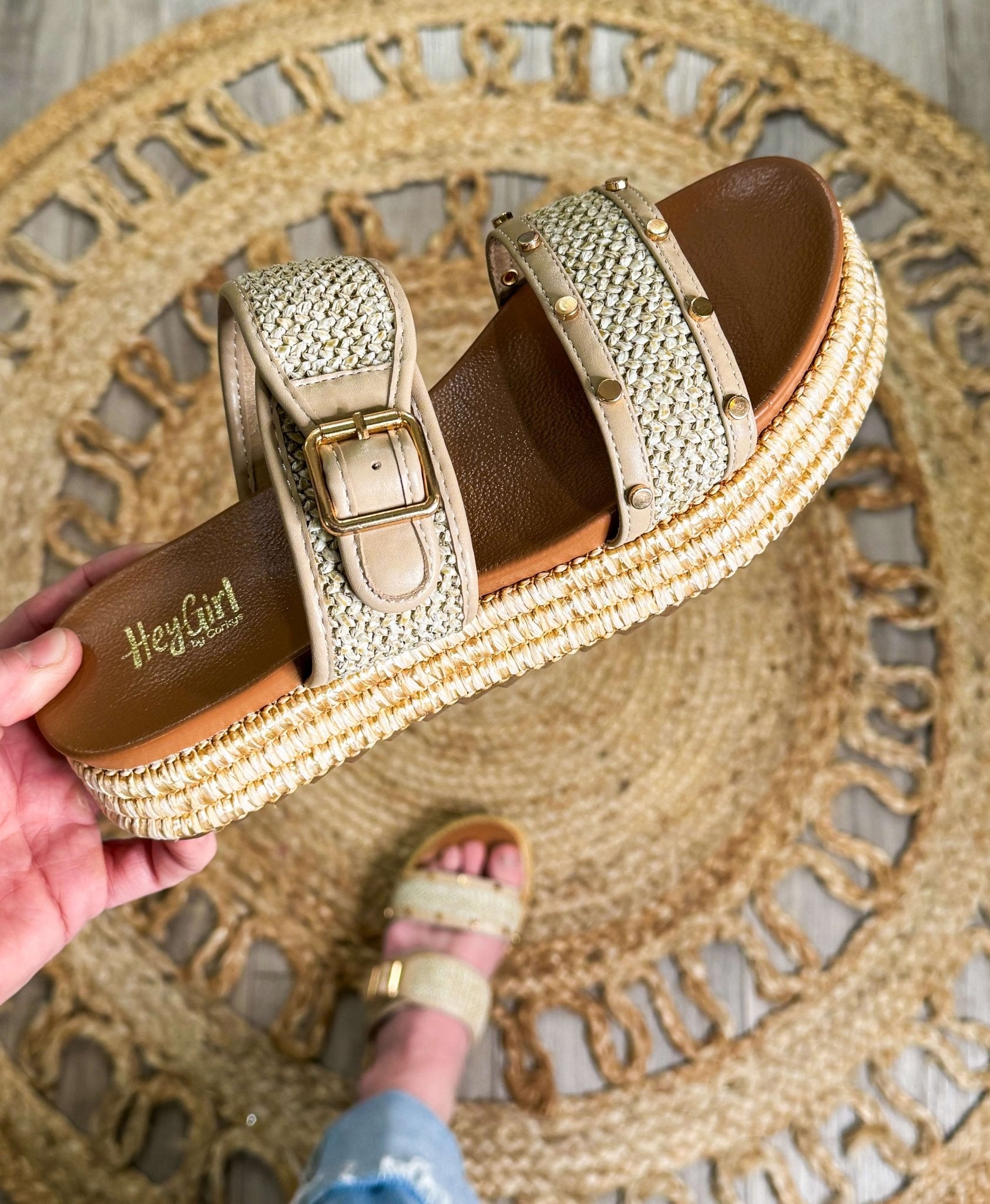 Corky's Walk of Shame Platform Natural Raffia Sandal - Southern Chic Tees & Boutique