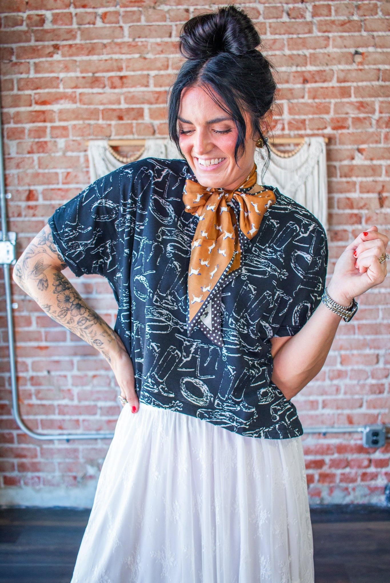 COWBOY CONSTELLATIONS: Custom Textured Burnout Crop Top - Southern Chic Tees & Boutique