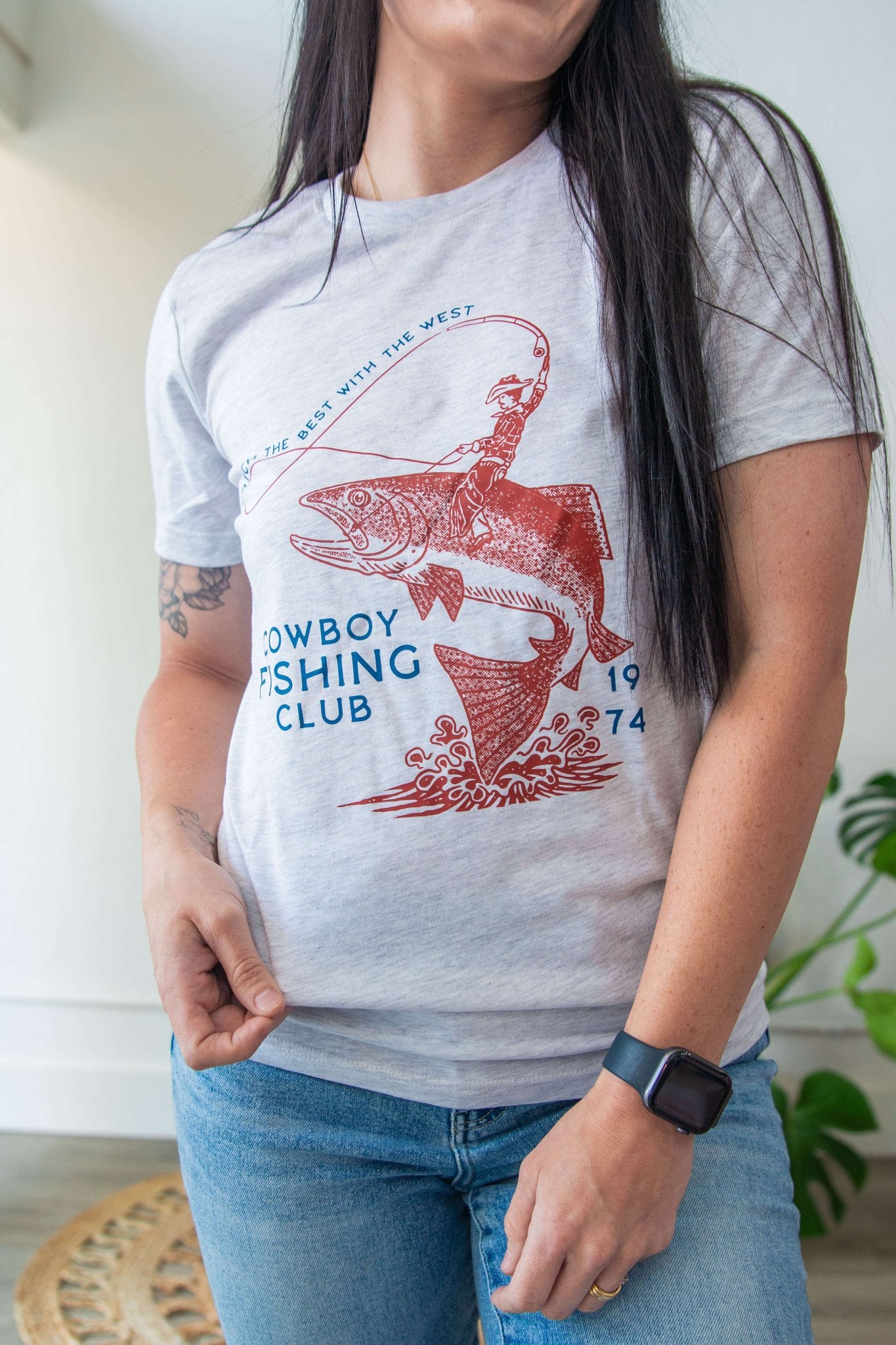 Cowboy Fishing Club Graphic Tee - Southern Chic Tees & Boutique