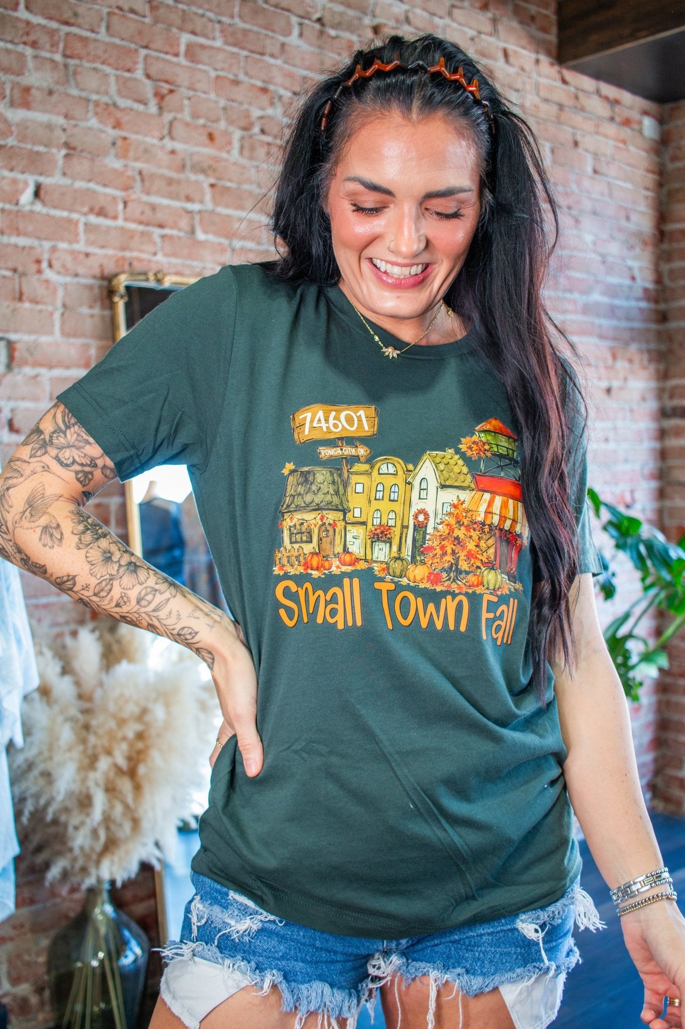 Custom Fall in a Small Town Graphic Tee/Sweatshirt - Southern Chic Tees & Boutique