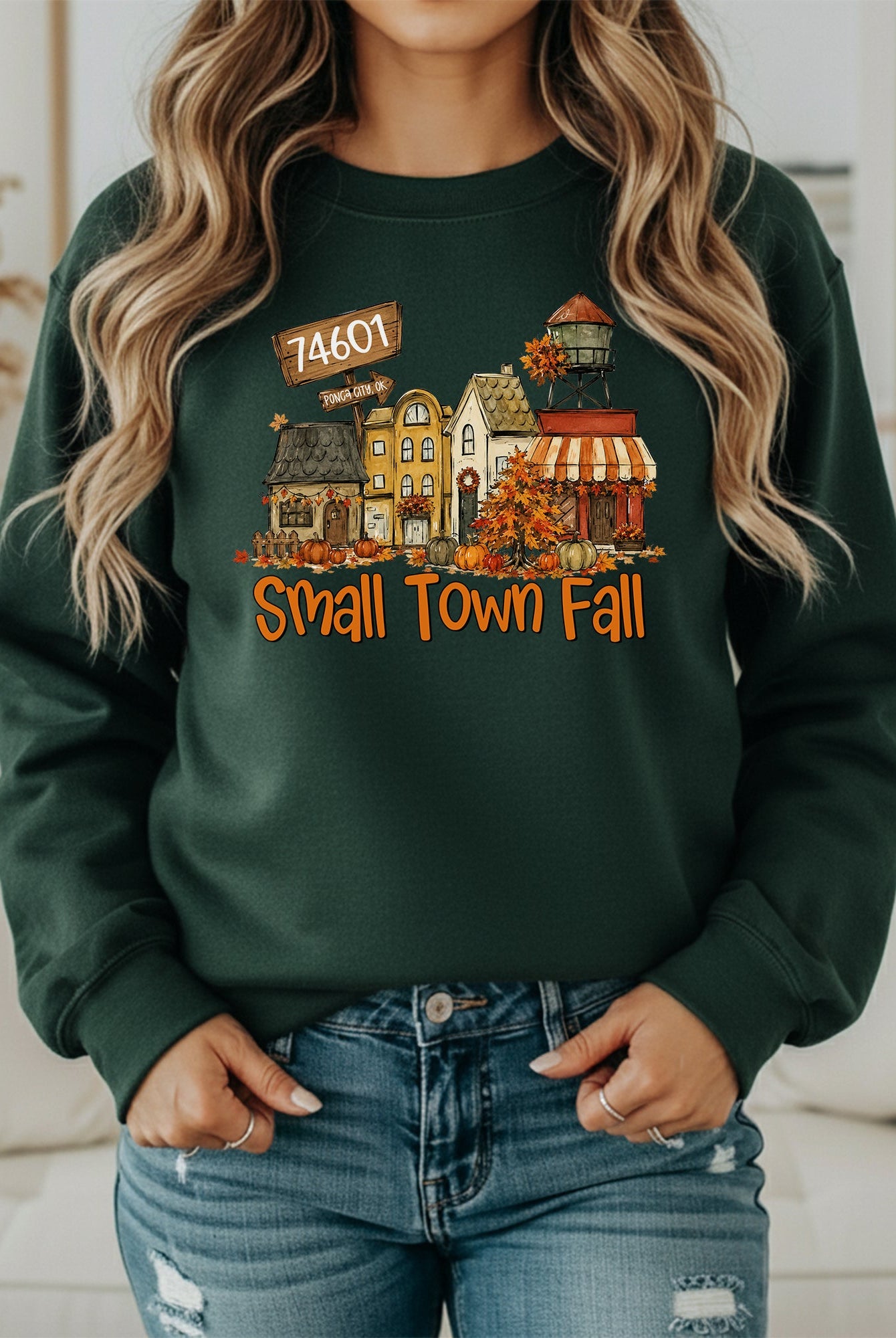 Custom Fall in a Small Town Graphic Tee/Sweatshirt - Southern Chic Tees & Boutique