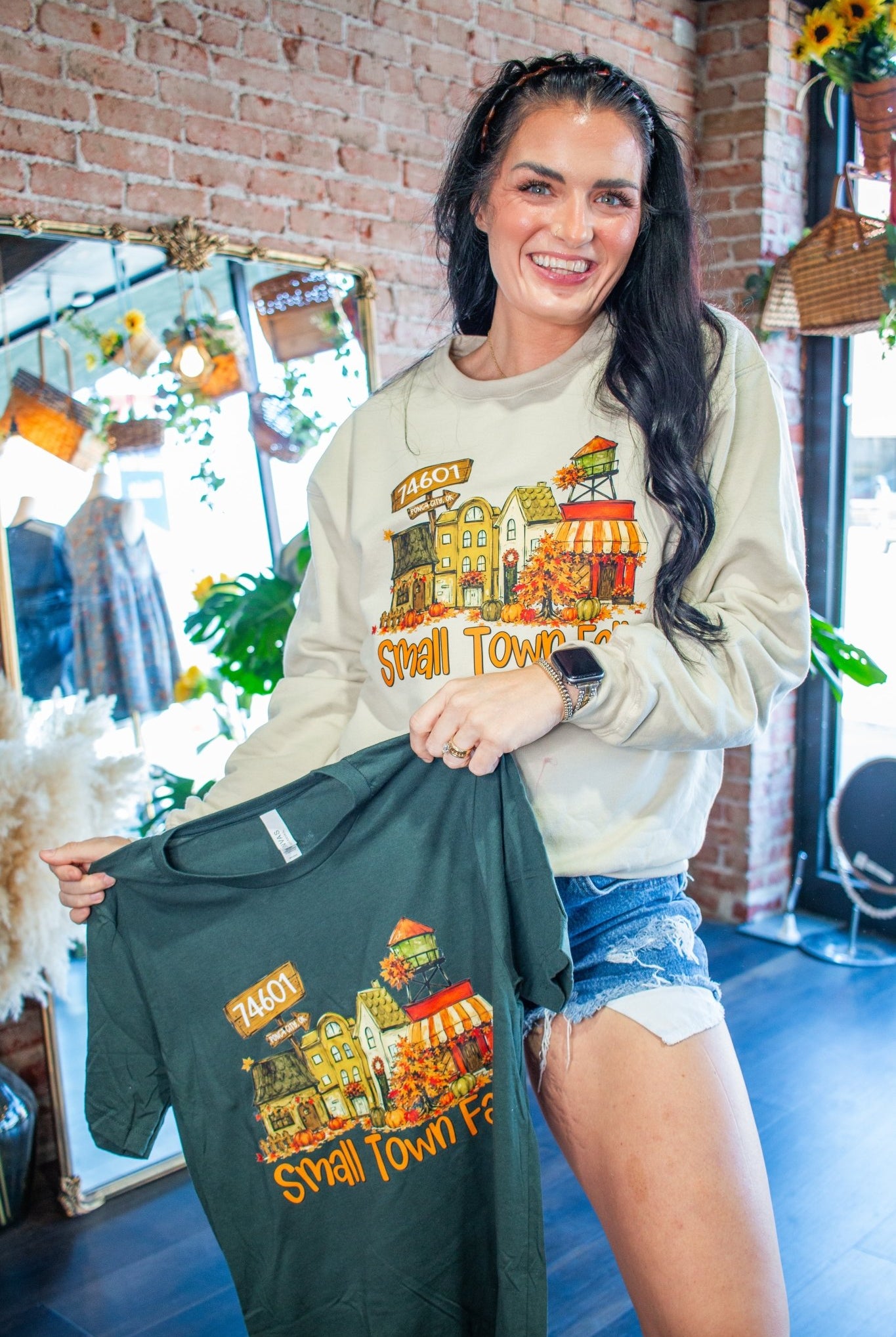 Custom Fall in a Small Town Graphic Tee/Sweatshirt - Southern Chic Tees & Boutique