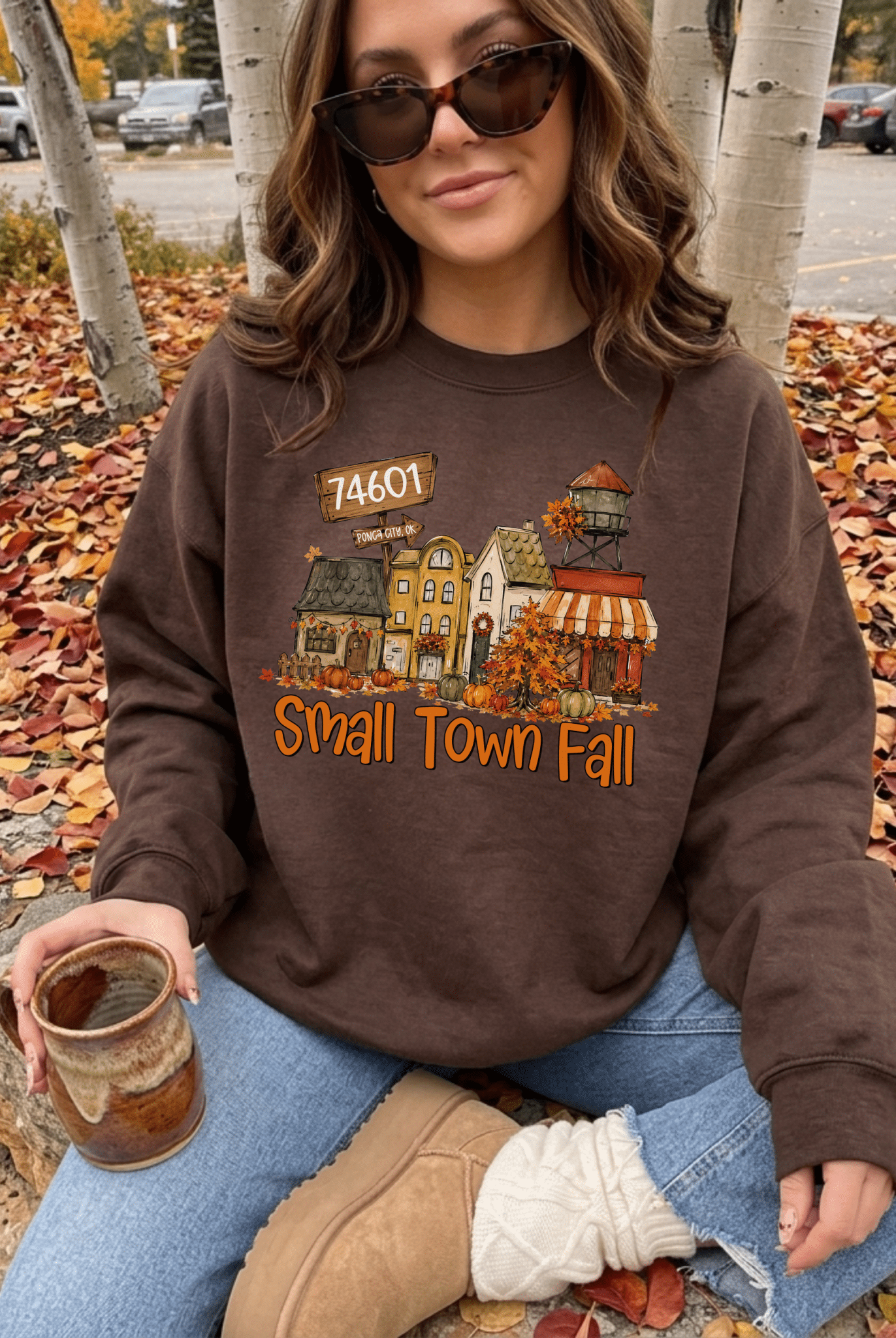 Custom Fall in a Small Town Graphic Tee/Sweatshirt - Southern Chic Tees & Boutique