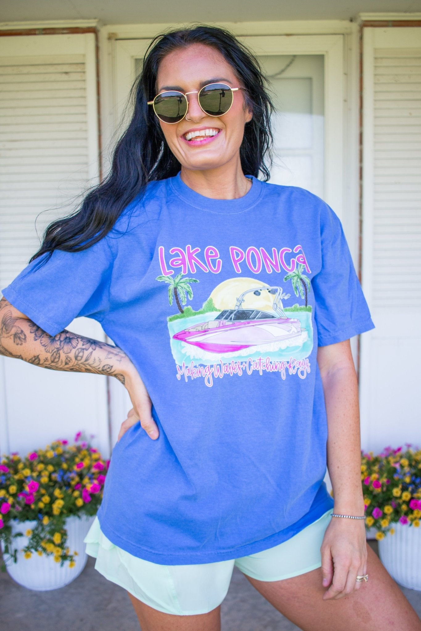 Custom Lake Neon Graphic Tee - Southern Chic Tees & Boutique