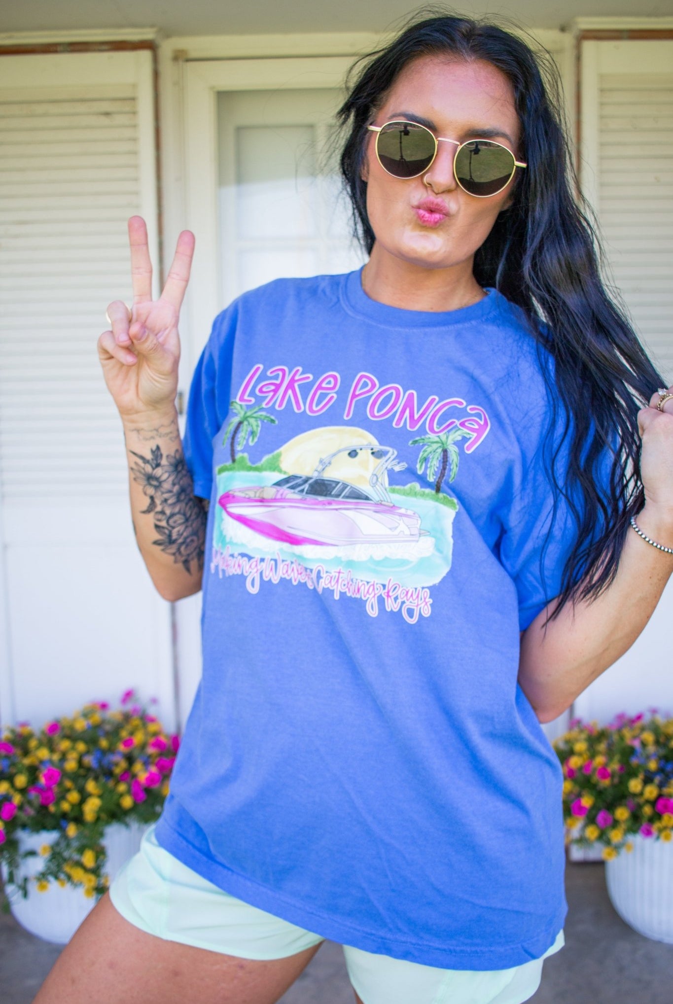 Custom Lake Neon Graphic Tee - Southern Chic Tees & Boutique