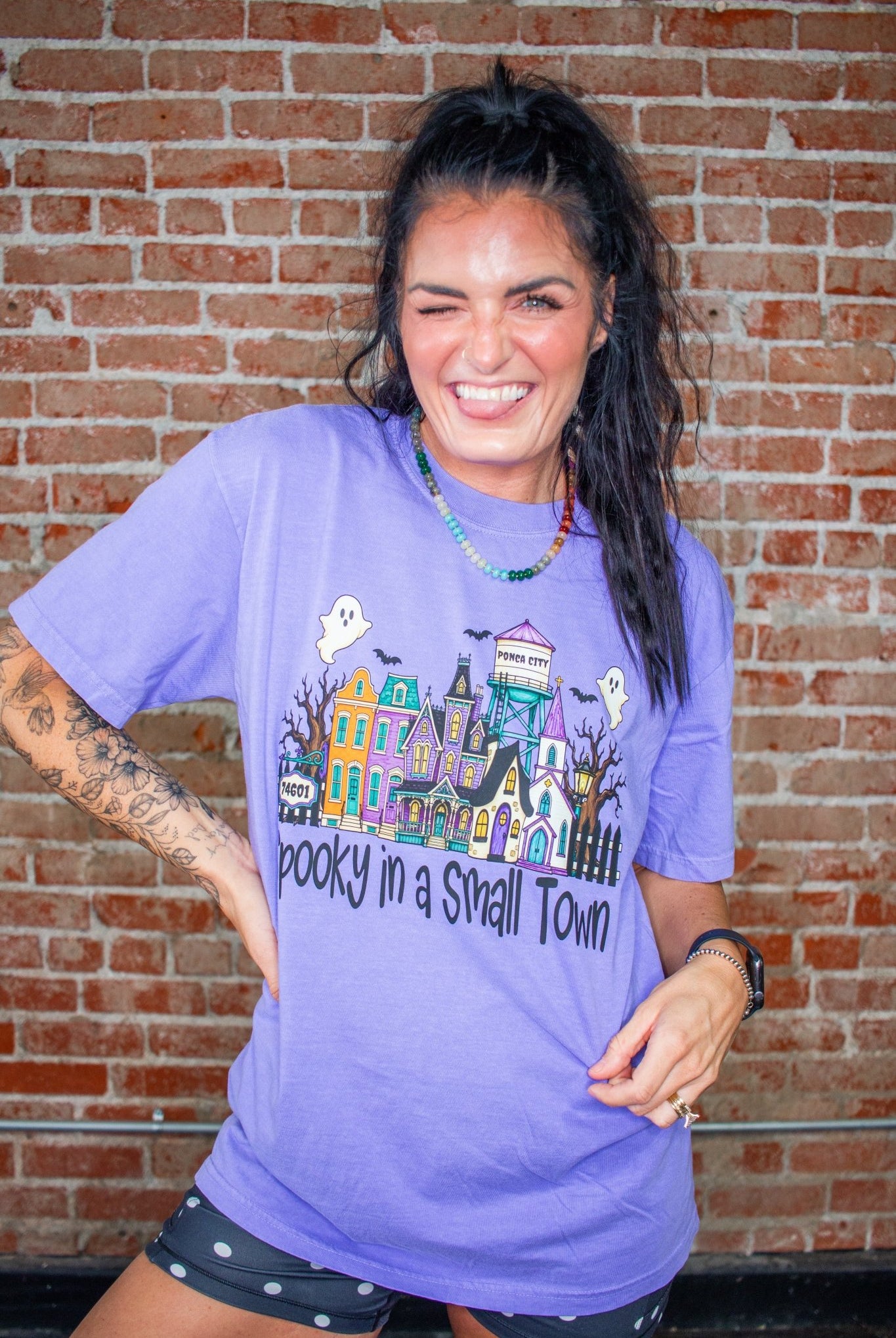 Custom Spooky in a Small Town Graphic Tee - Southern Chic Tees & Boutique