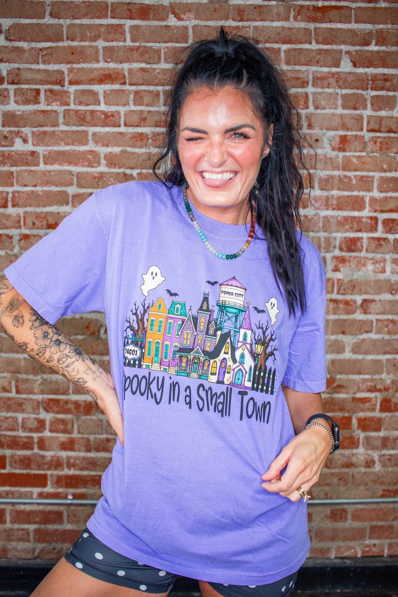 Custom Spooky in a Small Town Graphic Tee - Southern Chic Tees & Boutique