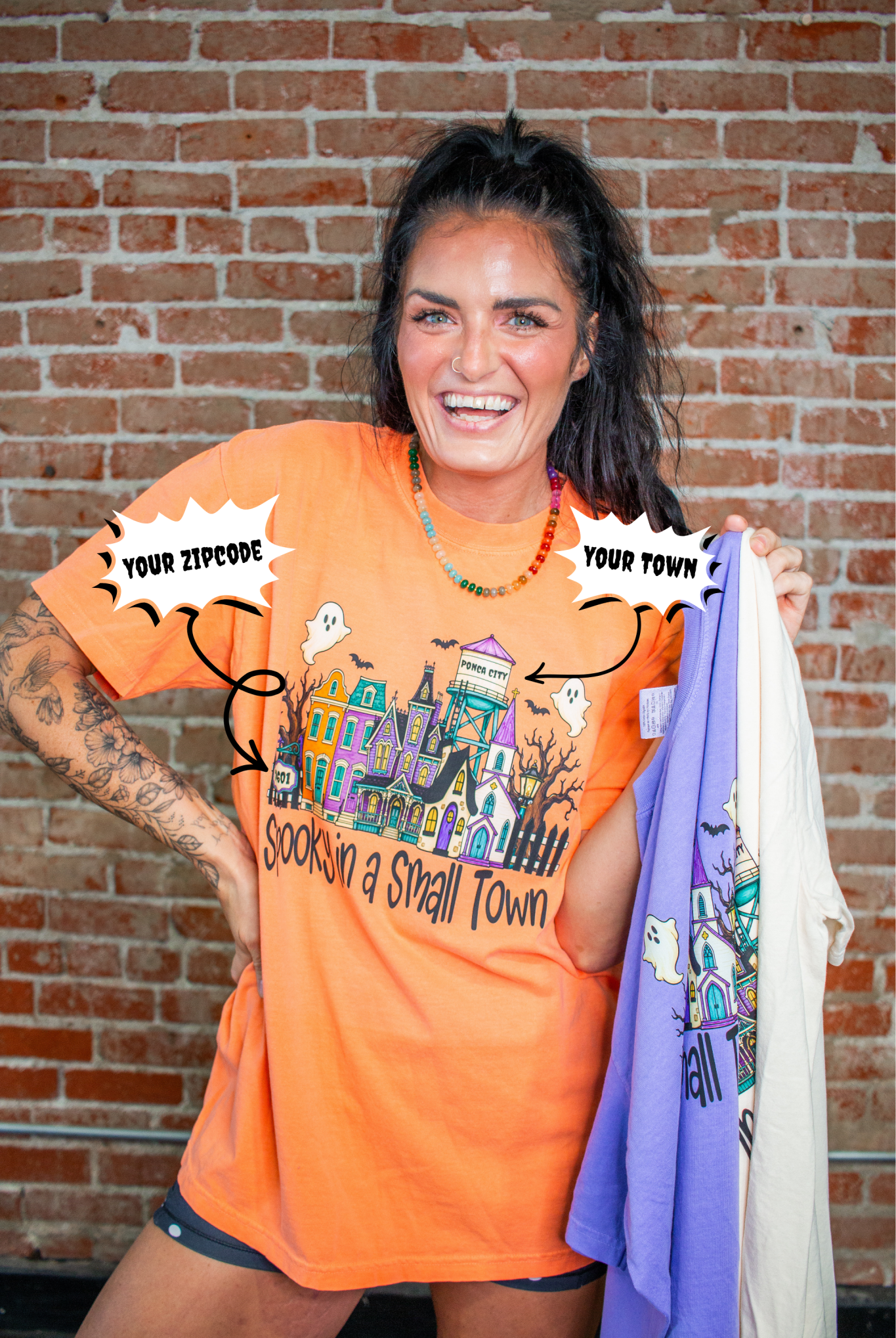Custom Spooky in a Small Town Graphic Tee - Southern Chic Tees & Boutique
