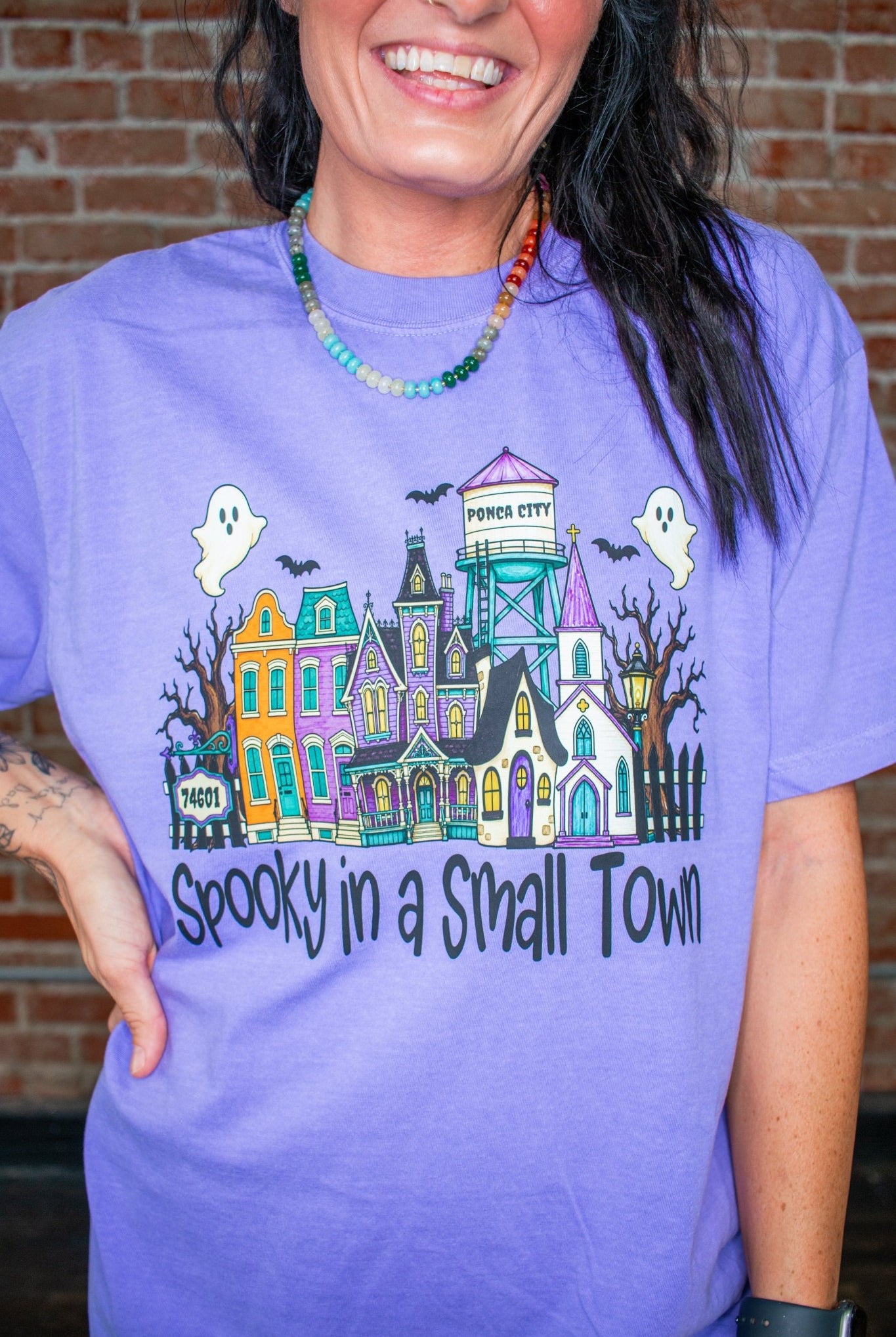 Custom Spooky in a Small Town Graphic Tee - Southern Chic Tees & Boutique