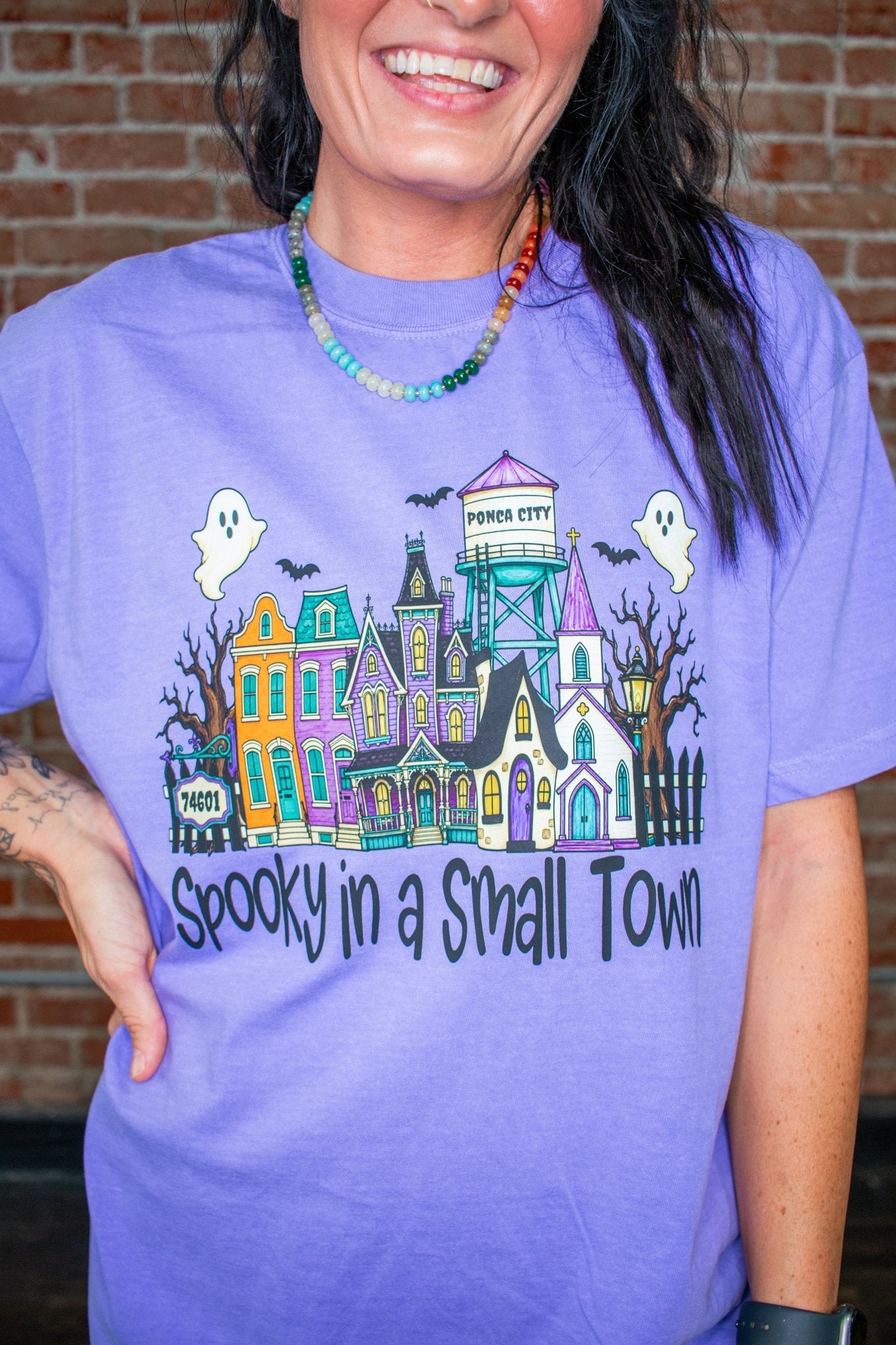 Custom Spooky in a Small Town Graphic Tee - Southern Chic Tees & Boutique