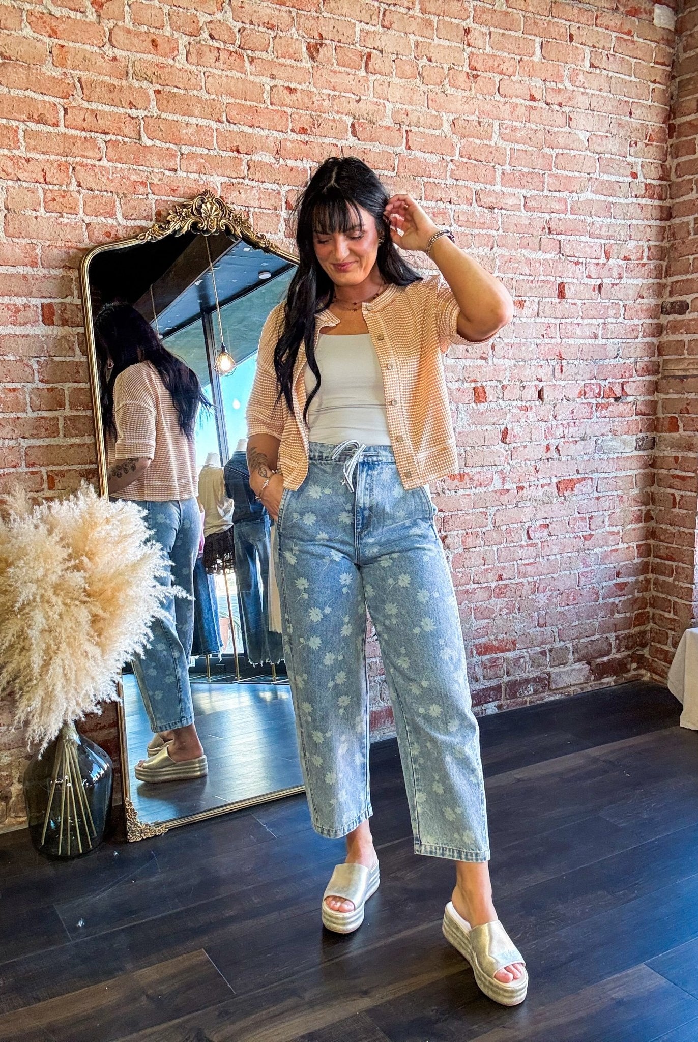 Dandelion Washed Jeans - Southern Chic Tees & Boutique