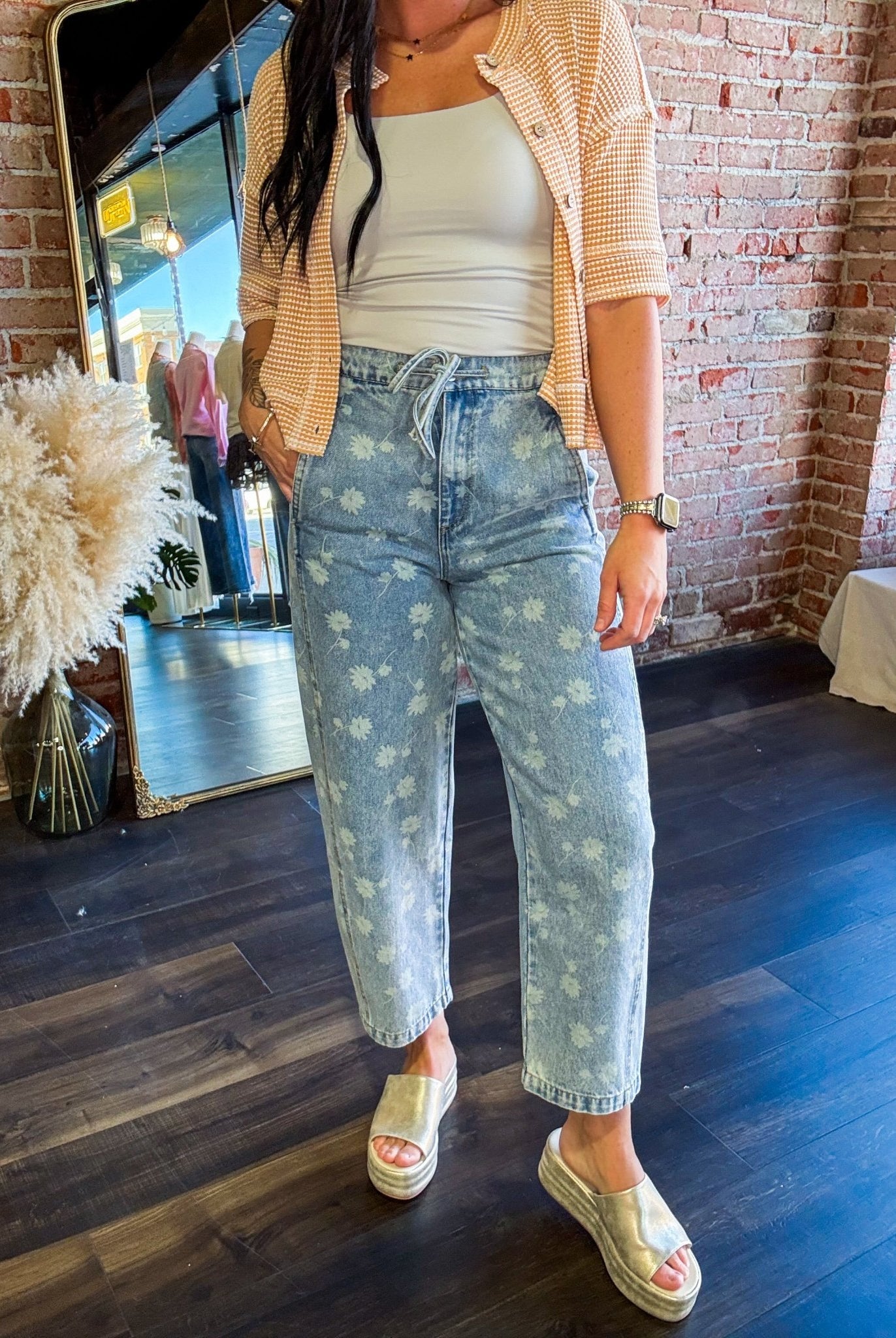 Dandelion Washed Jeans - Southern Chic Tees & Boutique