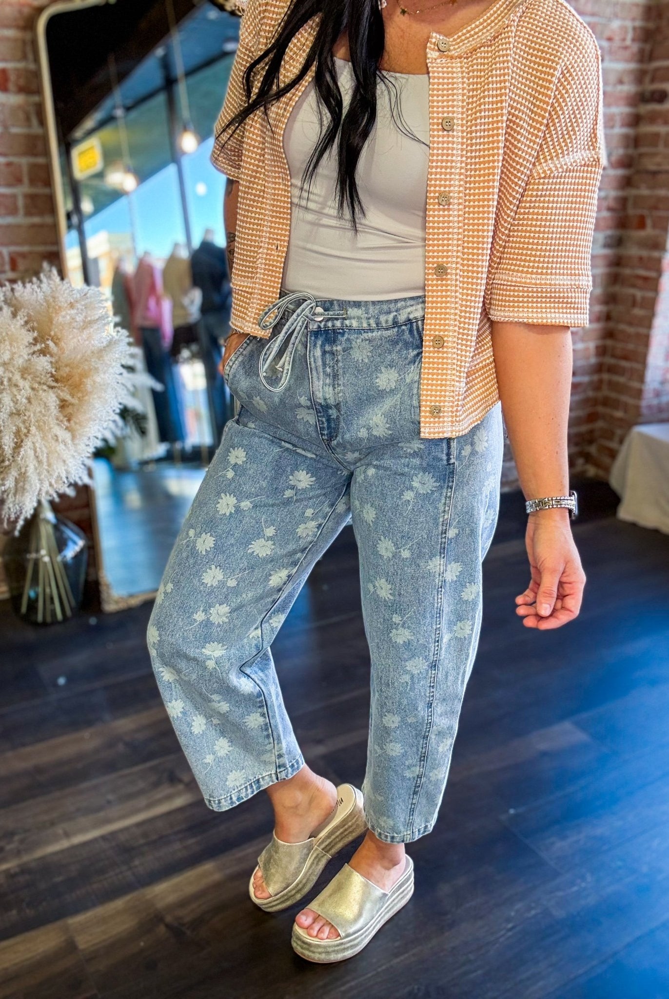 Dandelion Washed Jeans - Southern Chic Tees & Boutique