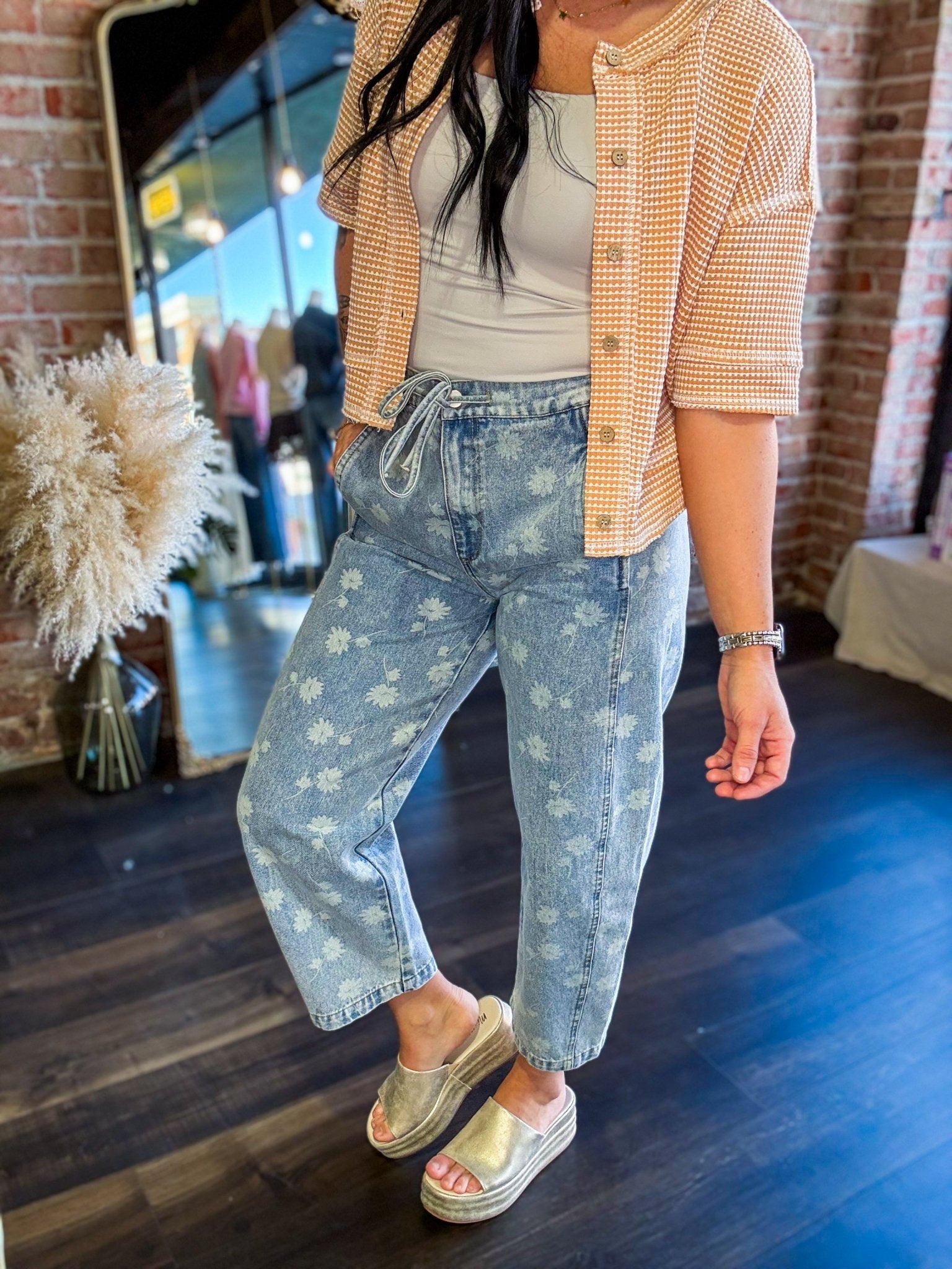Dandelion Washed Jeans - Southern Chic Tees & Boutique