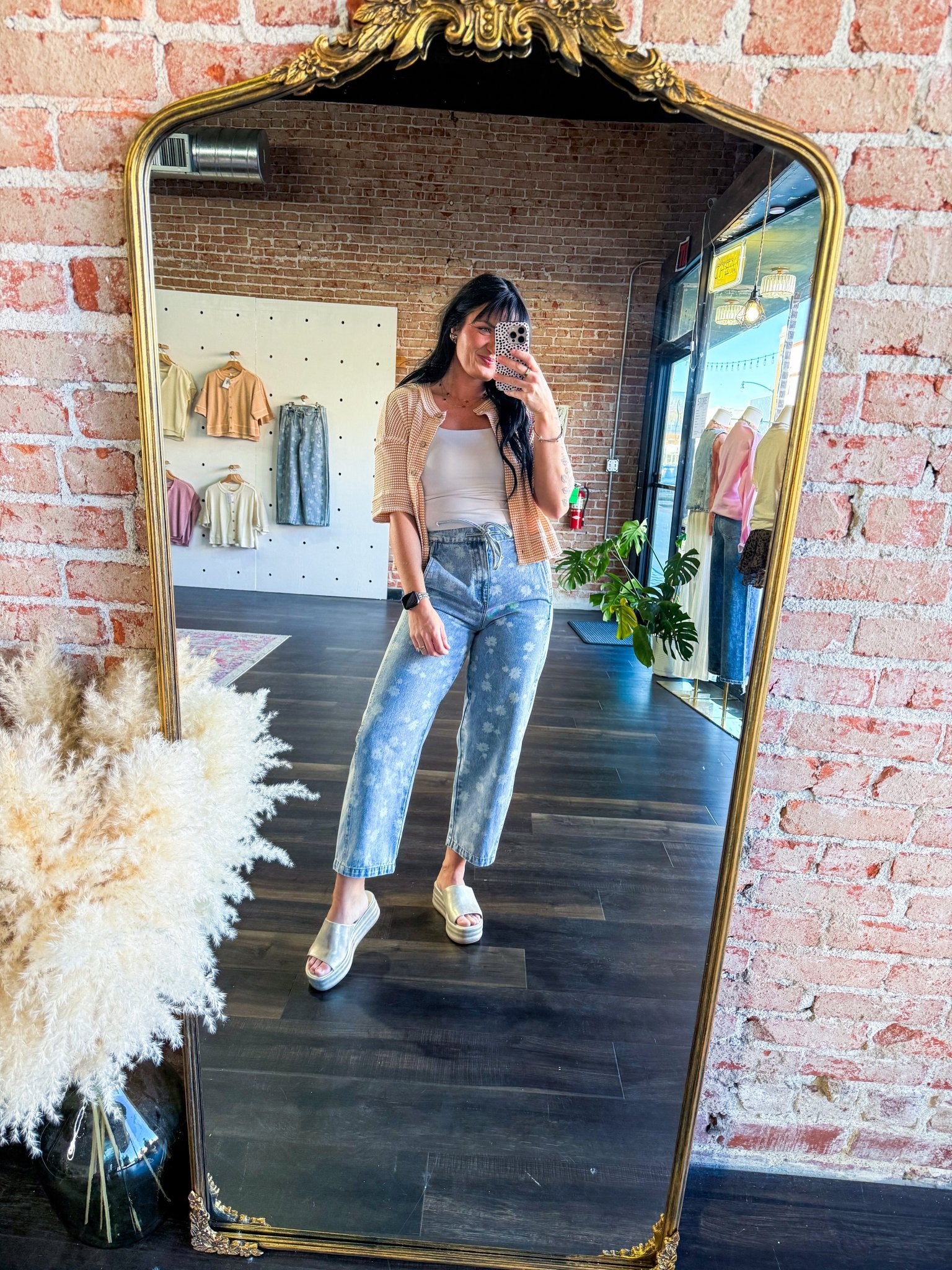 Dandelion Washed Jeans - Southern Chic Tees & Boutique