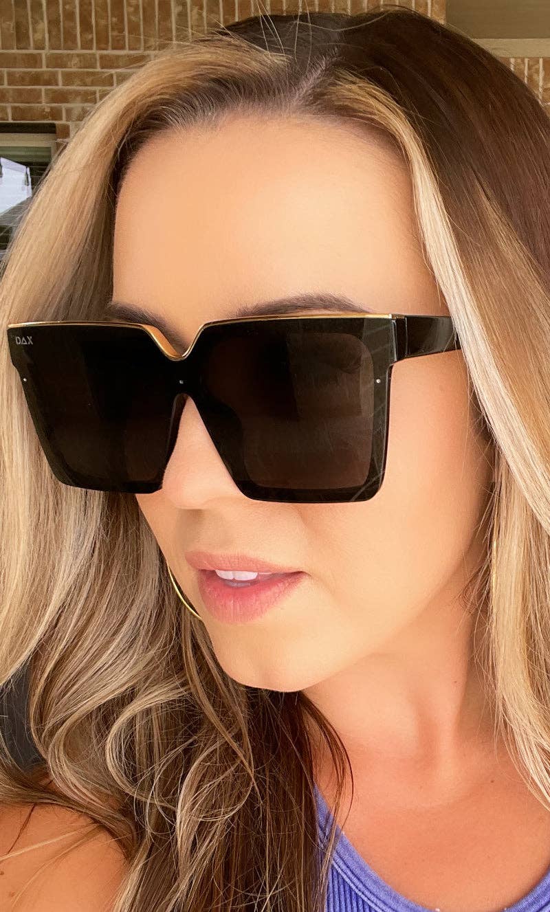 DAX LARK - Women's Oversized Rectangle Polarized Sunglasses - Southern Chic Tees & Boutique