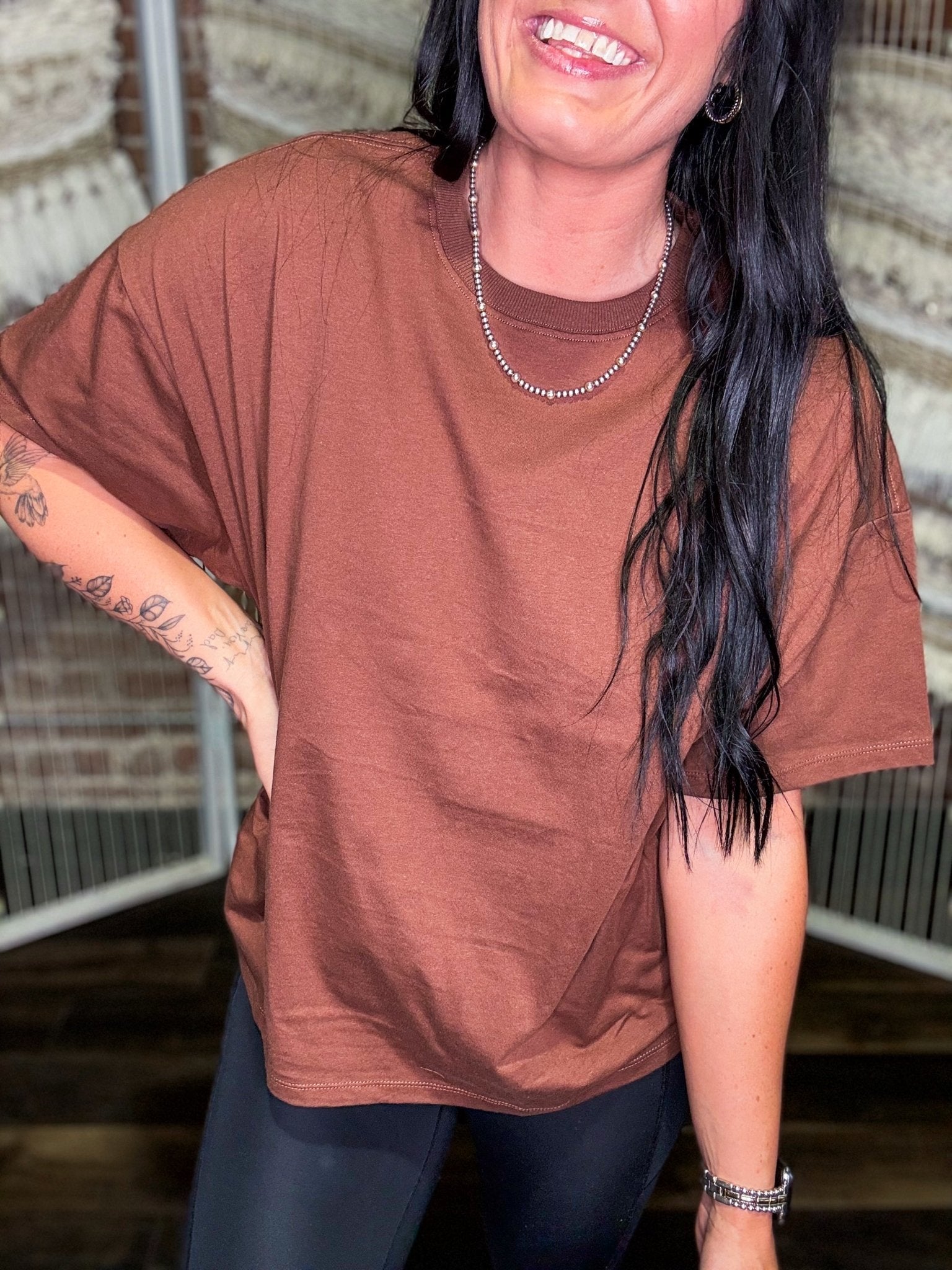 Everyday Boxy Tee | Chestnut - Southern Chic Tees & Boutique