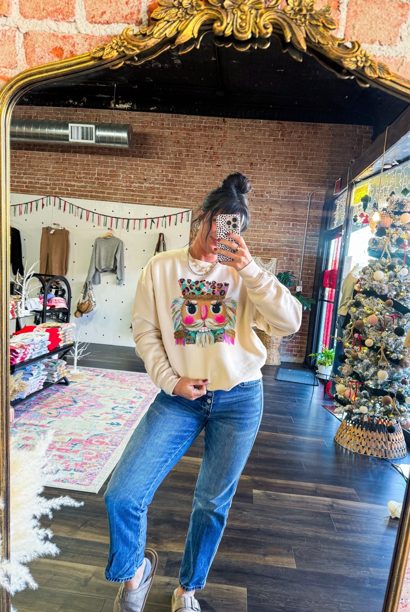 Faux French Knot Nutcracker Sweatshirt - Southern Chic Tees & Boutique