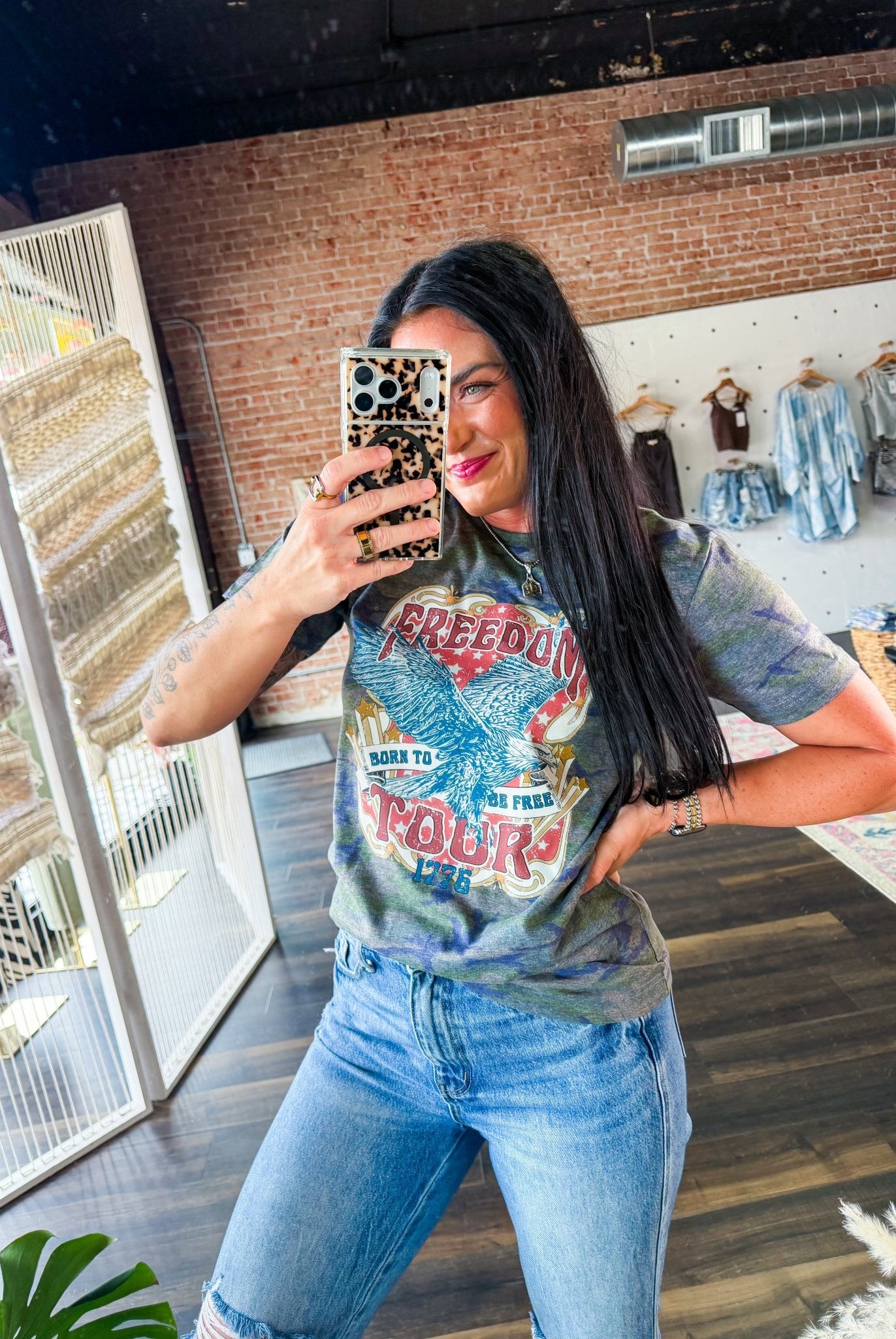 Freedom Tour 1776 Patriotic Camo Graphic Tee - Southern Chic Tees & Boutique