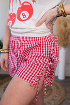 Gingham Side Bow Shorts - Southern Chic Tees & Boutique