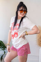 Gingham Side Bow Shorts - Southern Chic Tees & Boutique