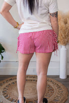 Gingham Side Bow Shorts - Southern Chic Tees & Boutique