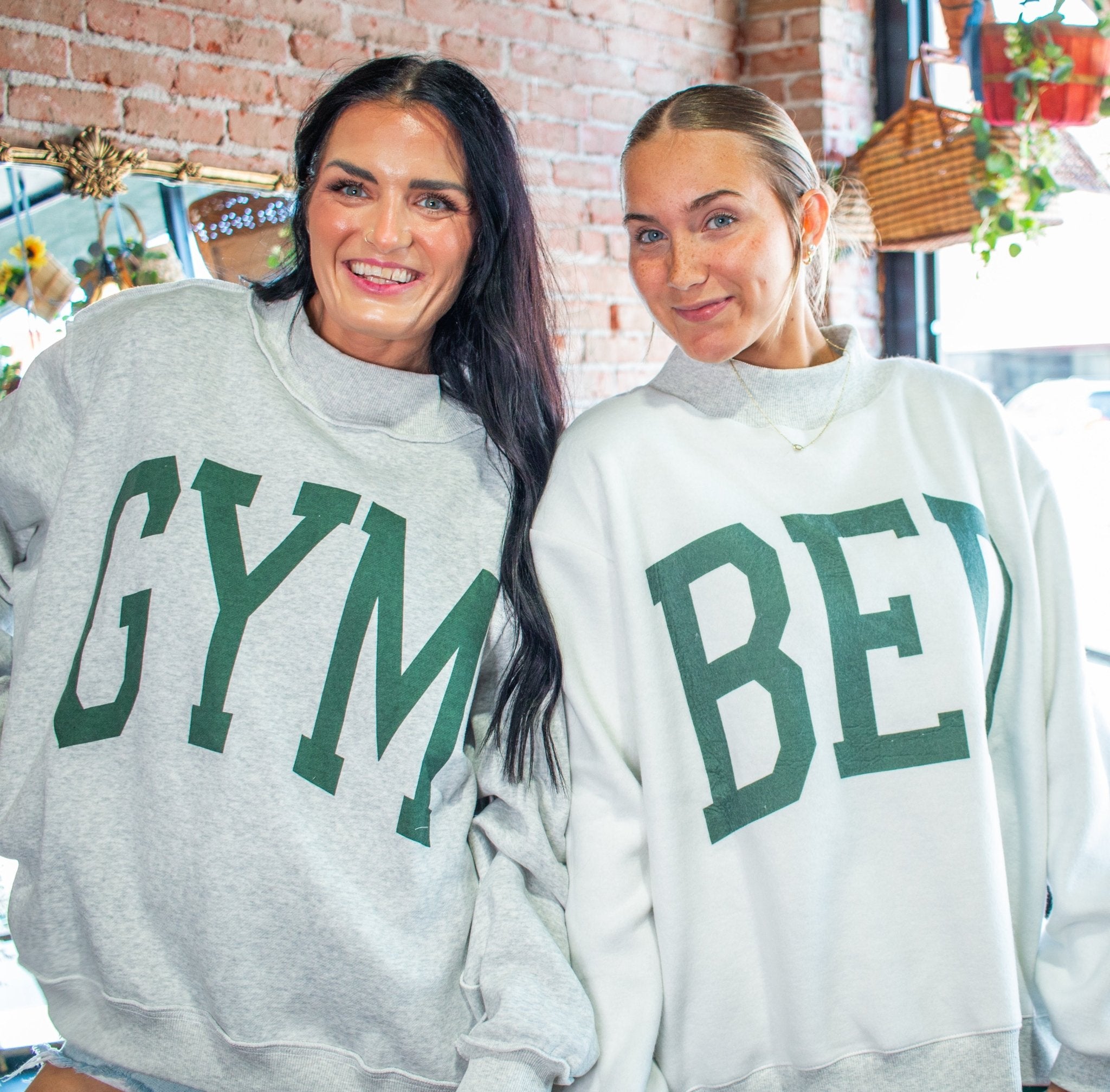 GYM & BED Reversible Oversized Fleece Mockneck Sweatshirt - Southern Chic Tees & Boutique