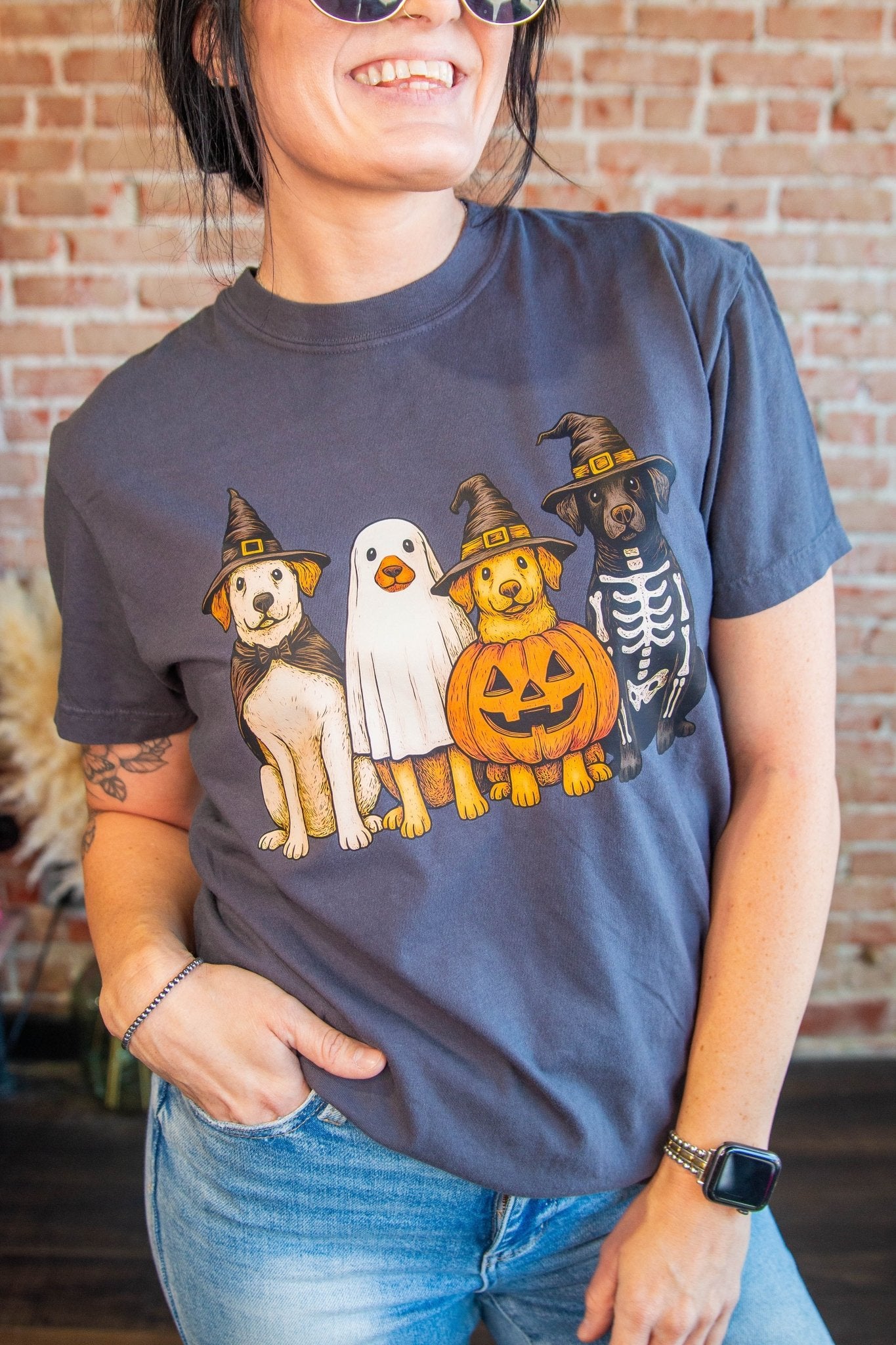 Halloween Dog Graphic Tee - Southern Chic Tees & Boutique