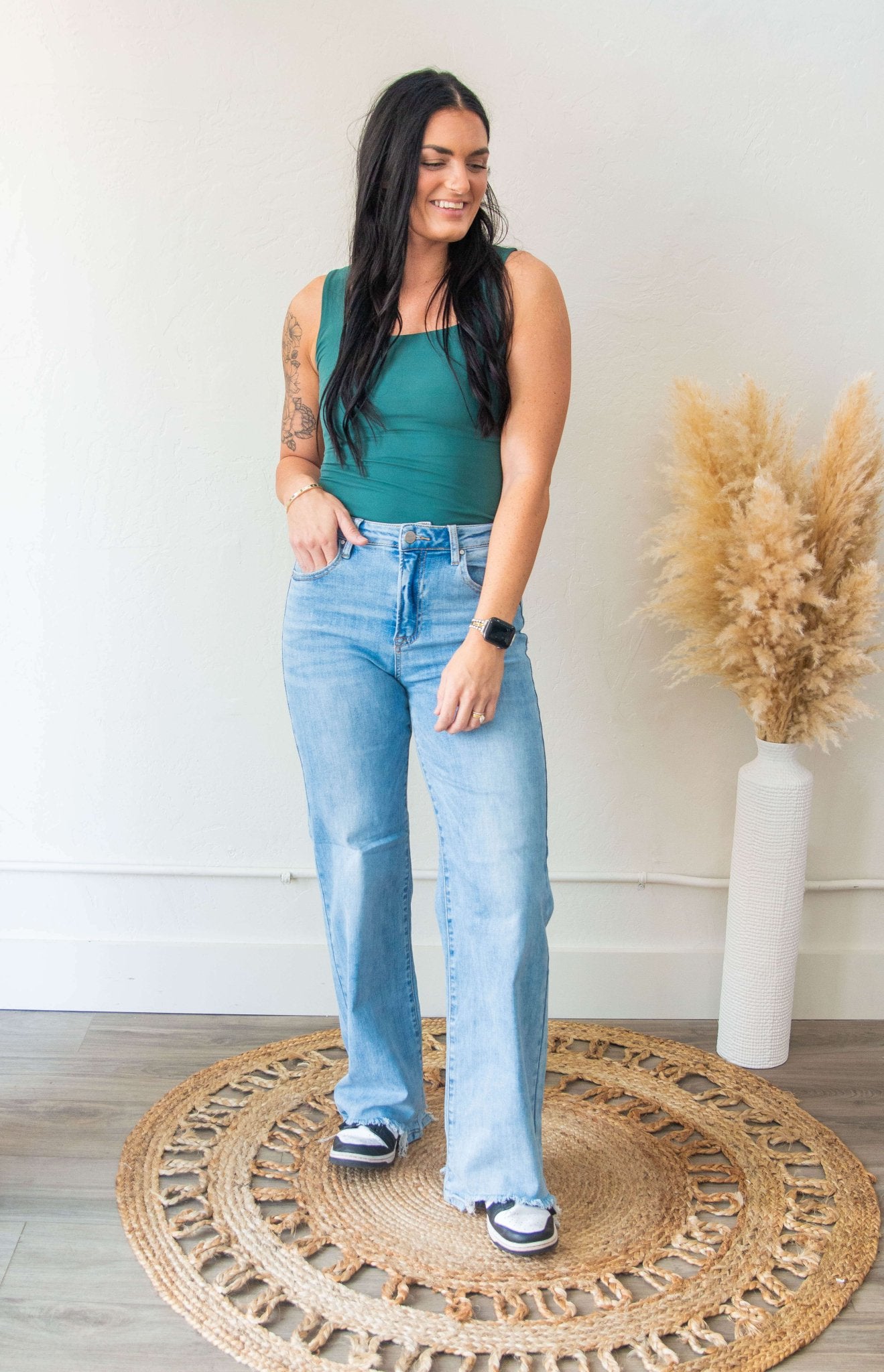 Hazel High Rise Wide Leg Risen Jean - Southern Chic Tees & Boutique