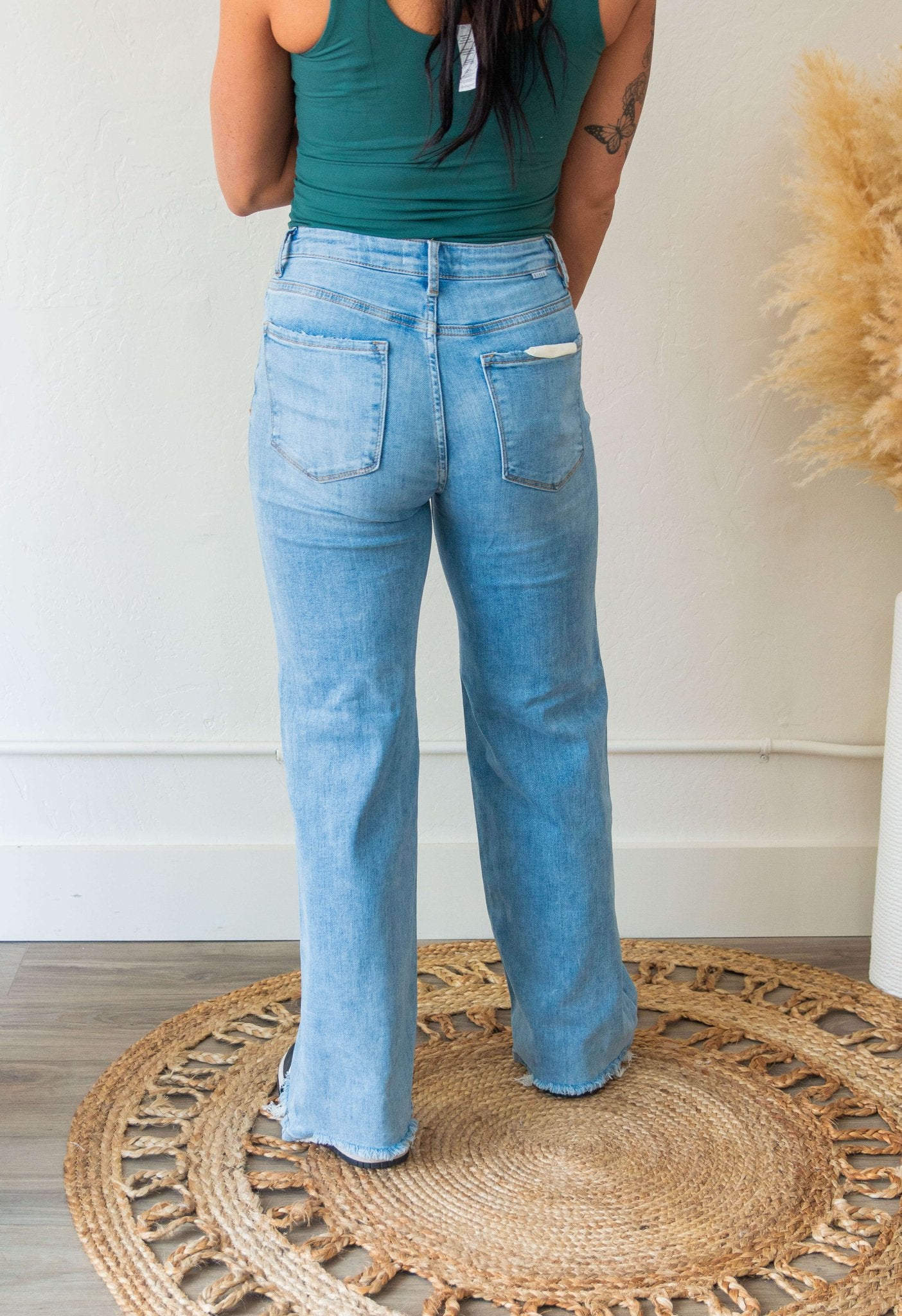 Hazel High Rise Wide Leg Risen Jean - Southern Chic Tees & Boutique